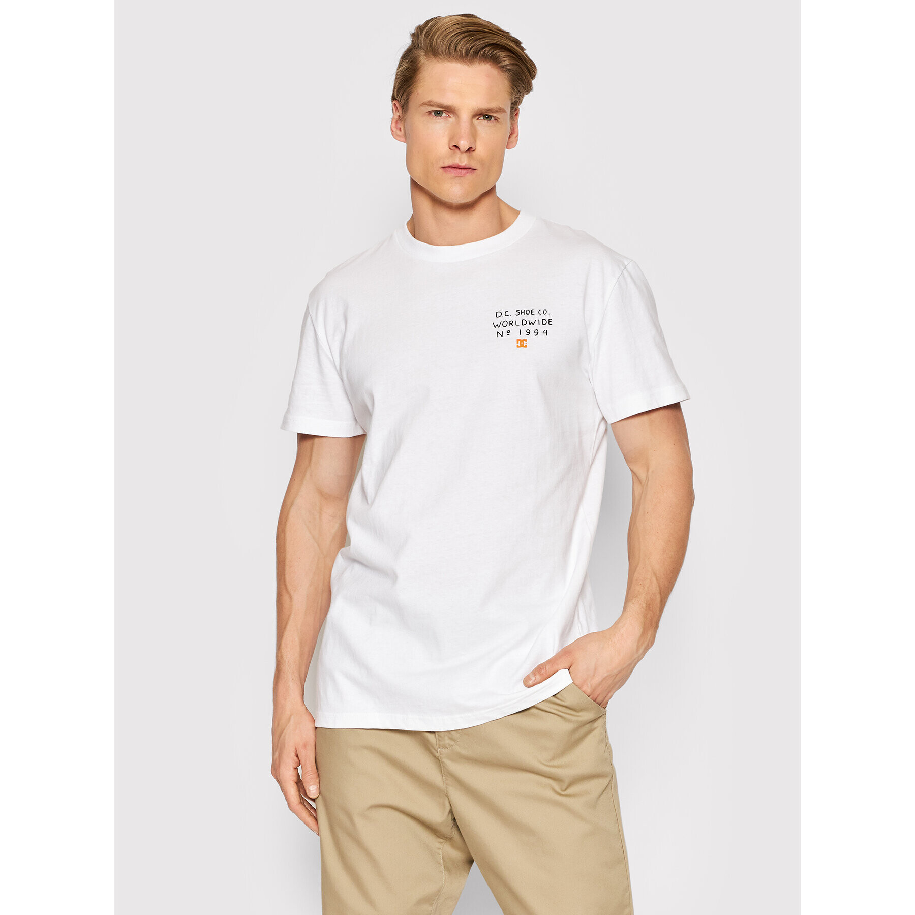 DC T-Shirt Big Squeeze ADYZT05091 Bílá Slim Fit - Pepit.cz