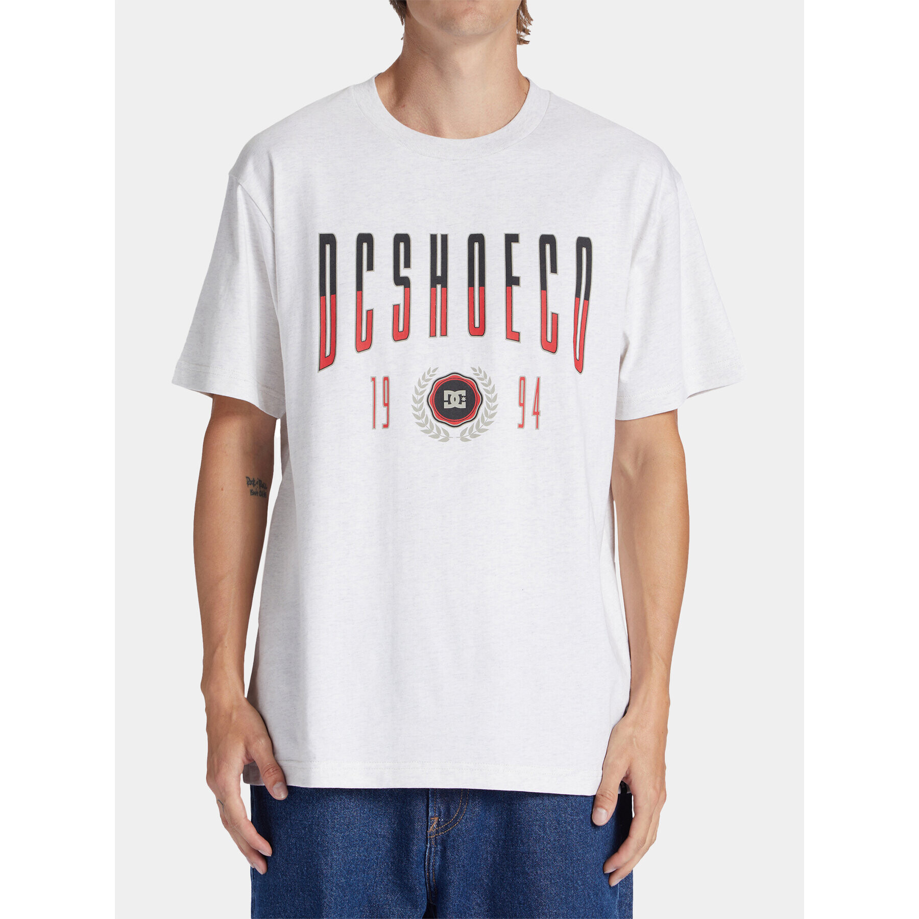 DC T-Shirt Dropout Tees ADYZT05304 Bílá Regular Fit - Pepit.cz