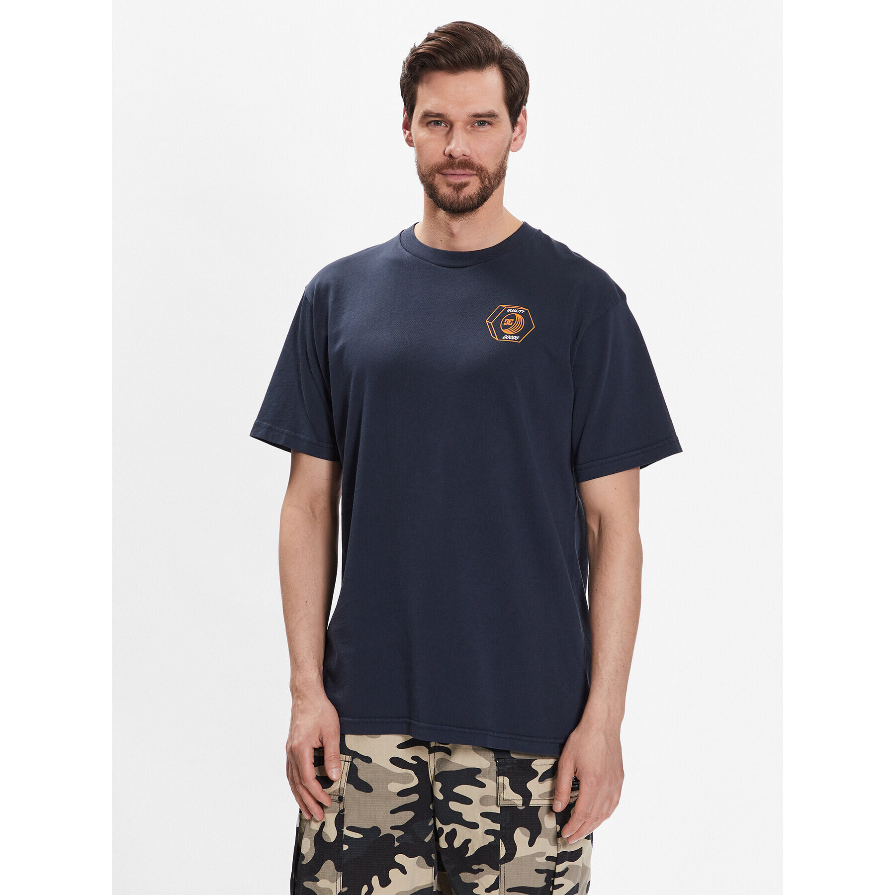 DC T-Shirt Quality Goods ADYZT05235 Tmavomodrá Relaxed Fit - Pepit.cz