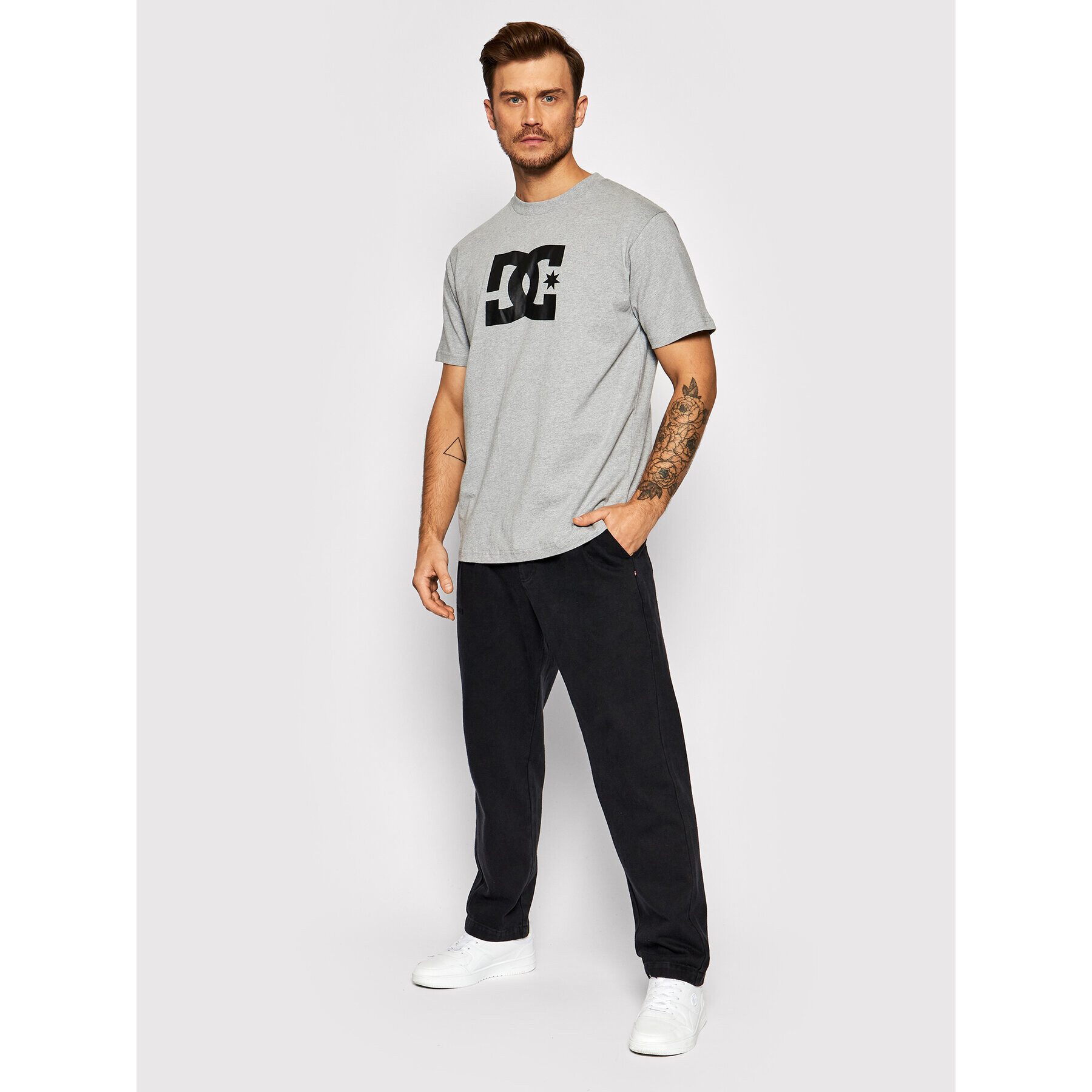 DC T-Shirt Star ADYZT04985 Šedá Classic Fit - Pepit.cz