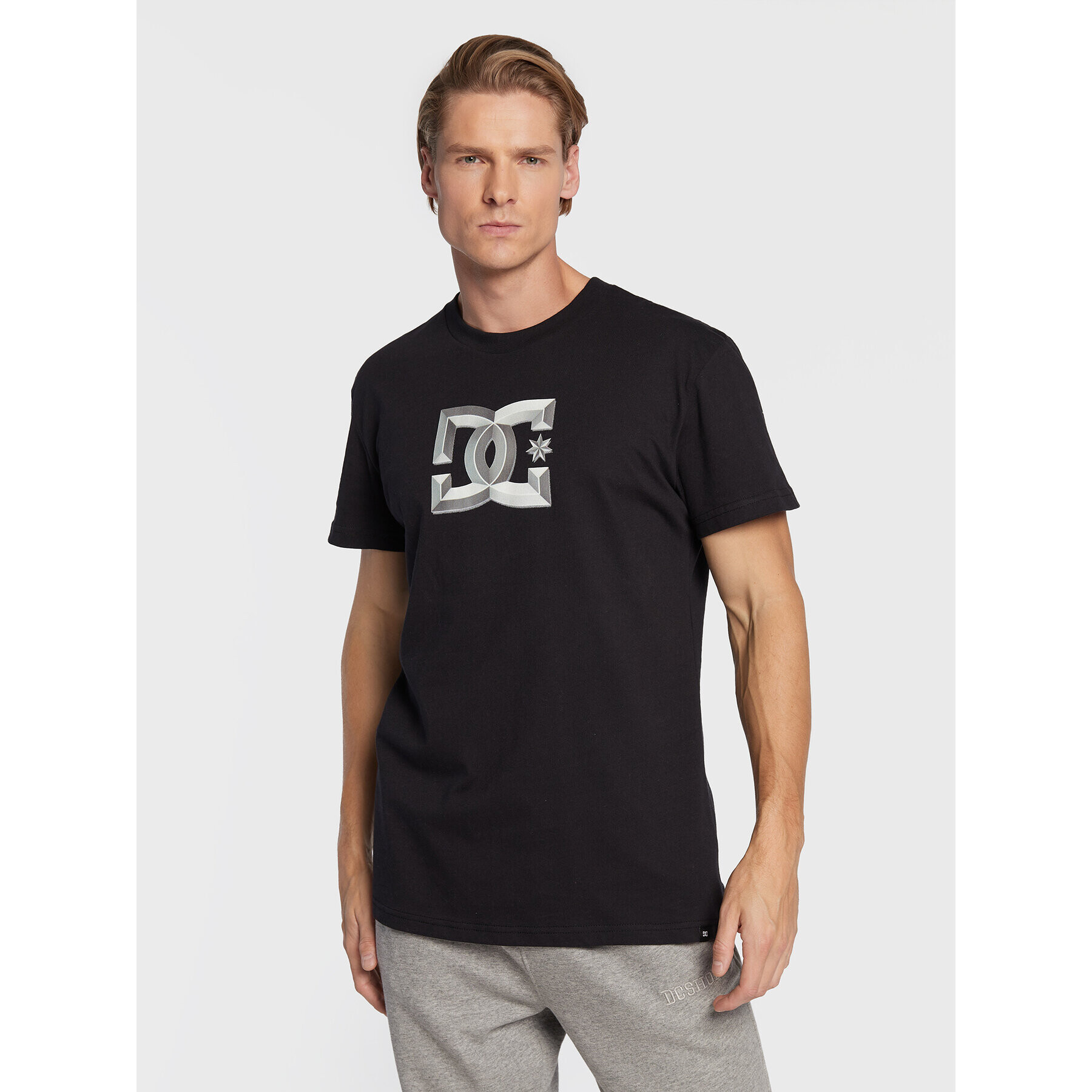 DC T-Shirt Star Bevelled ADYZT05183 Černá Tailored Fit - Pepit.cz