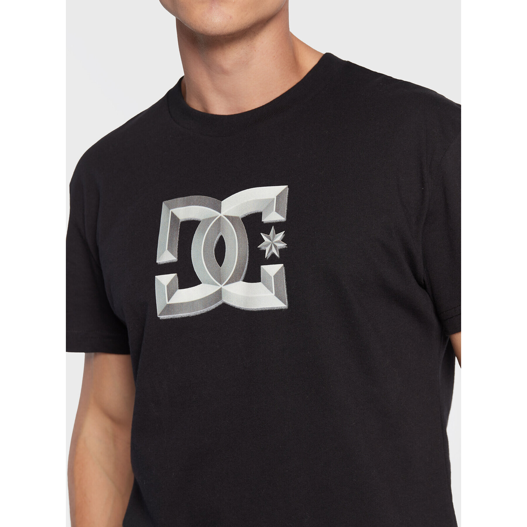 DC T-Shirt Star Bevelled ADYZT05183 Černá Tailored Fit - Pepit.cz