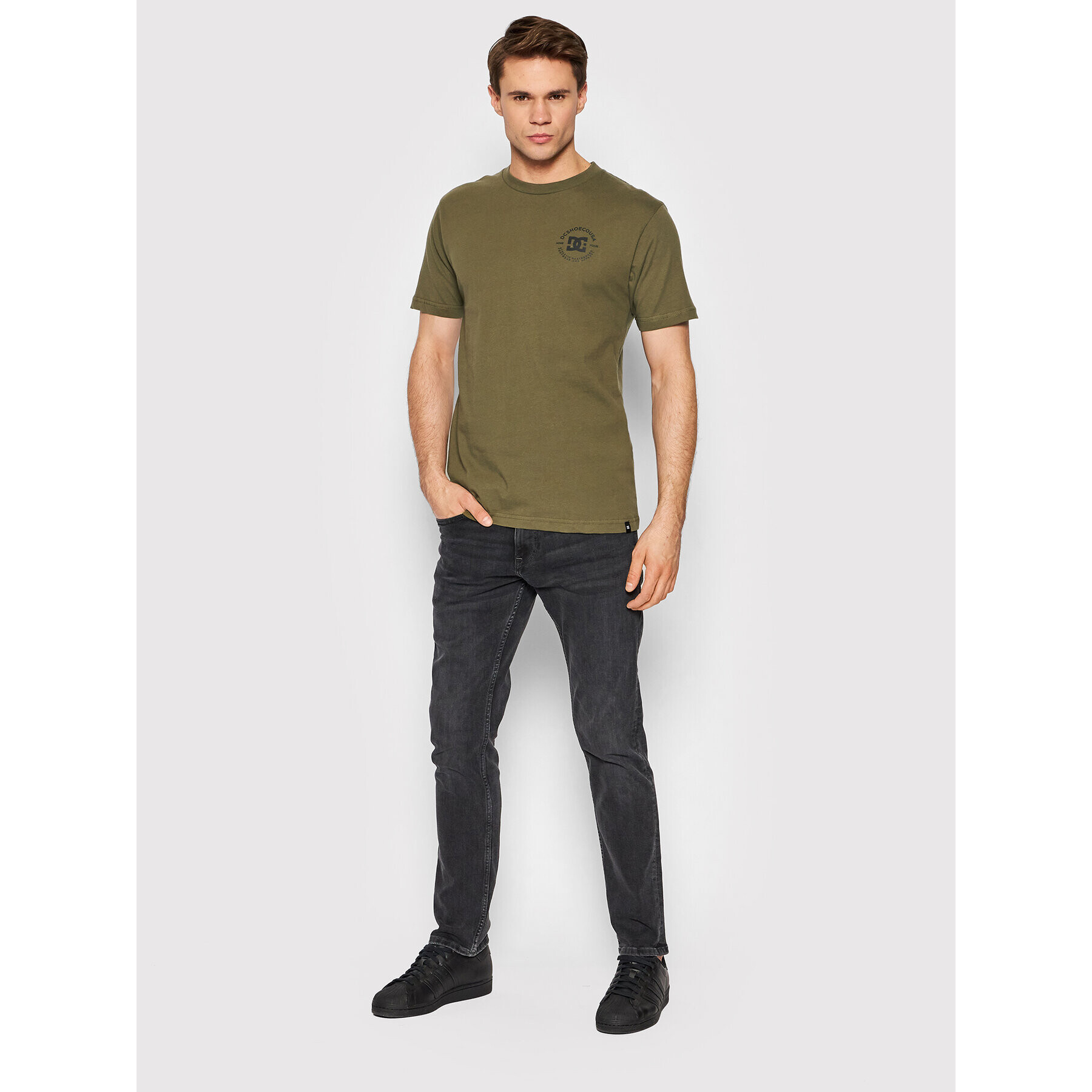 DC T-Shirt Star Pilot ADYZT04991 Zelená Regular Fit - Pepit.cz