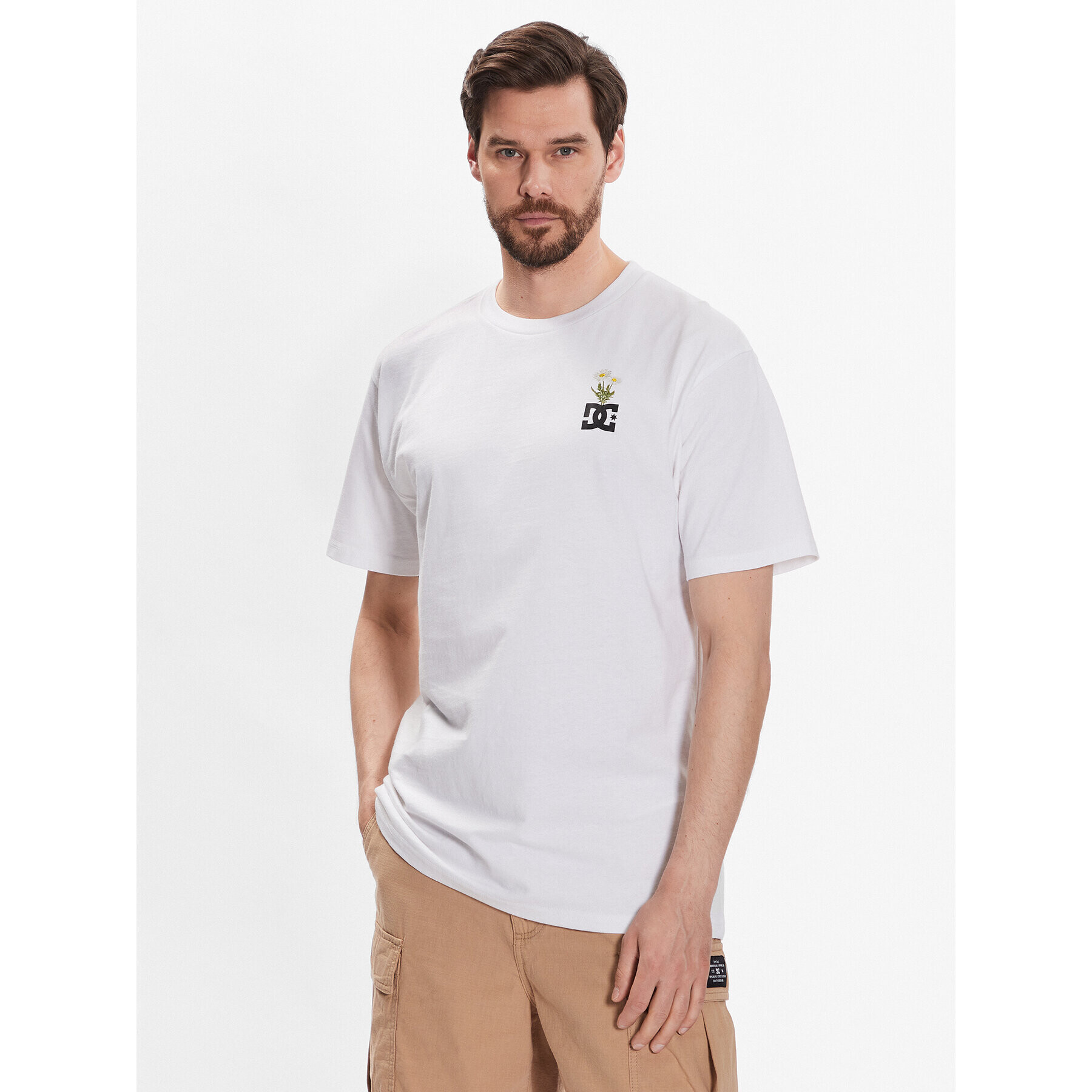 DC T-Shirt Too Serious ADYZT05239 Bílá Regular Fit - Pepit.cz