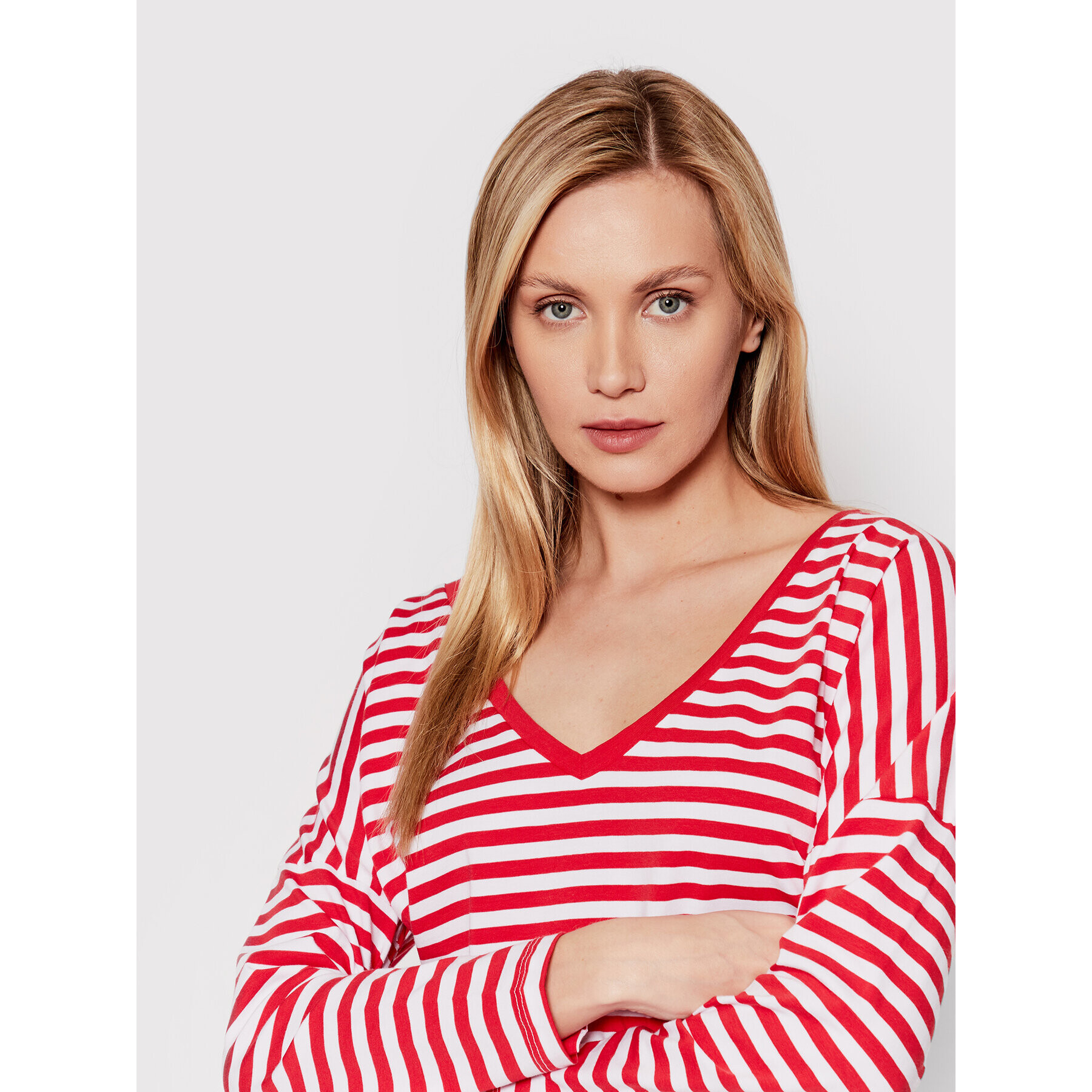 DeeZee Halenka Submarine Stripes DK-003 Červená Regular Fit - Pepit.cz