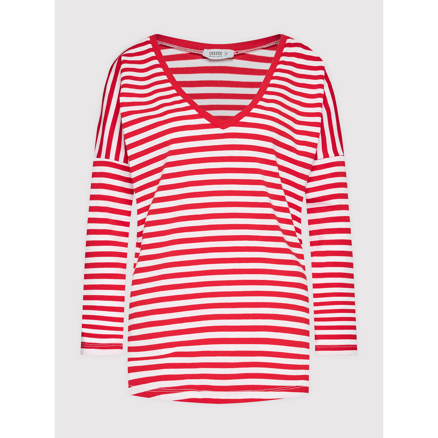 DeeZee Halenka Submarine Stripes DK-003 Červená Regular Fit - Pepit.cz