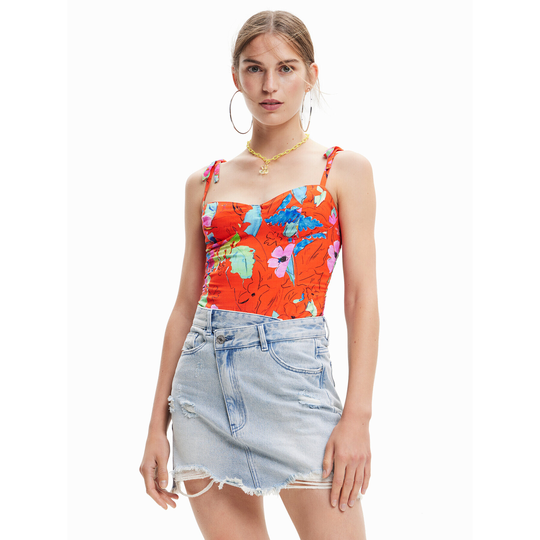 Desigual Body 23SWQW06 Oranžová Slim Fit - Pepit.cz