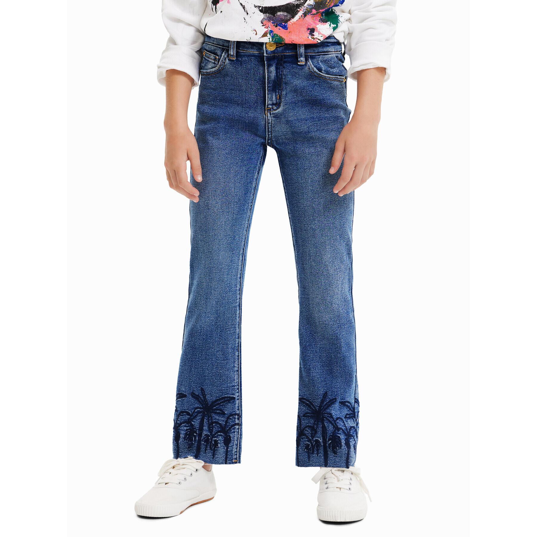 Desigual Jeansy 23SGDD06 Šedá Regular Fit - Pepit.cz