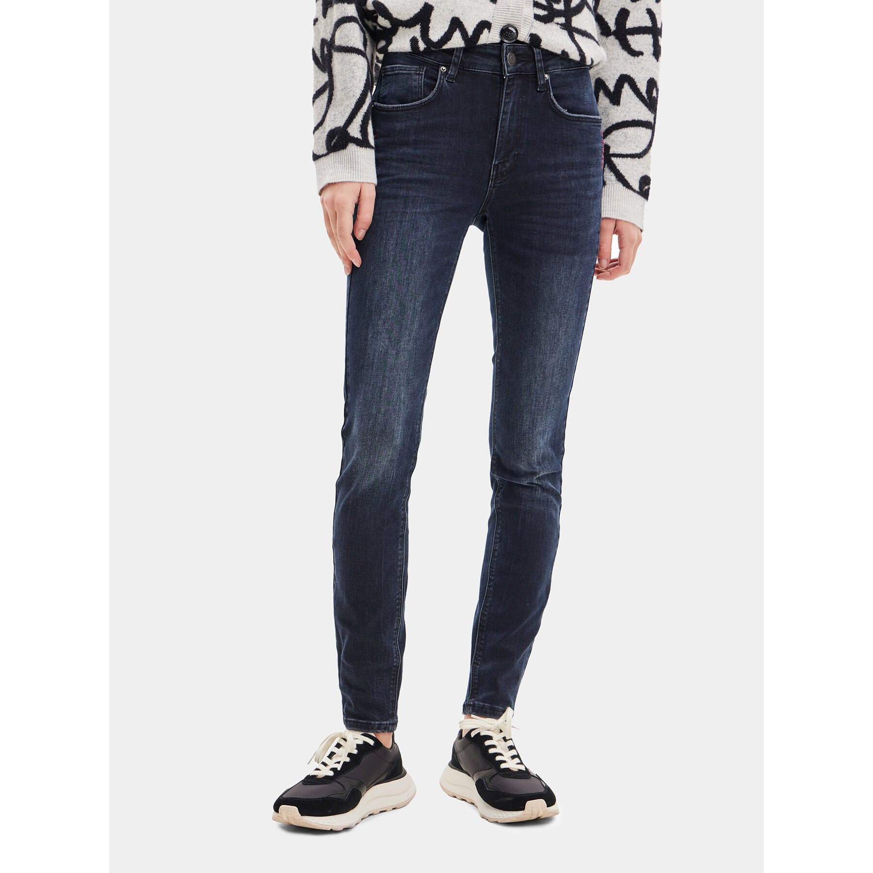 Desigual Jeansy 23WWDD10 Černá Slim Fit - Pepit.cz