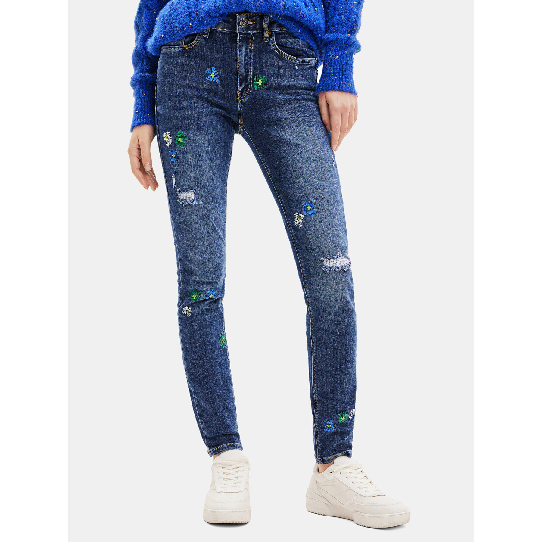 Desigual Jeansy 23WWDD17 Modrá Slim Fit - Pepit.cz