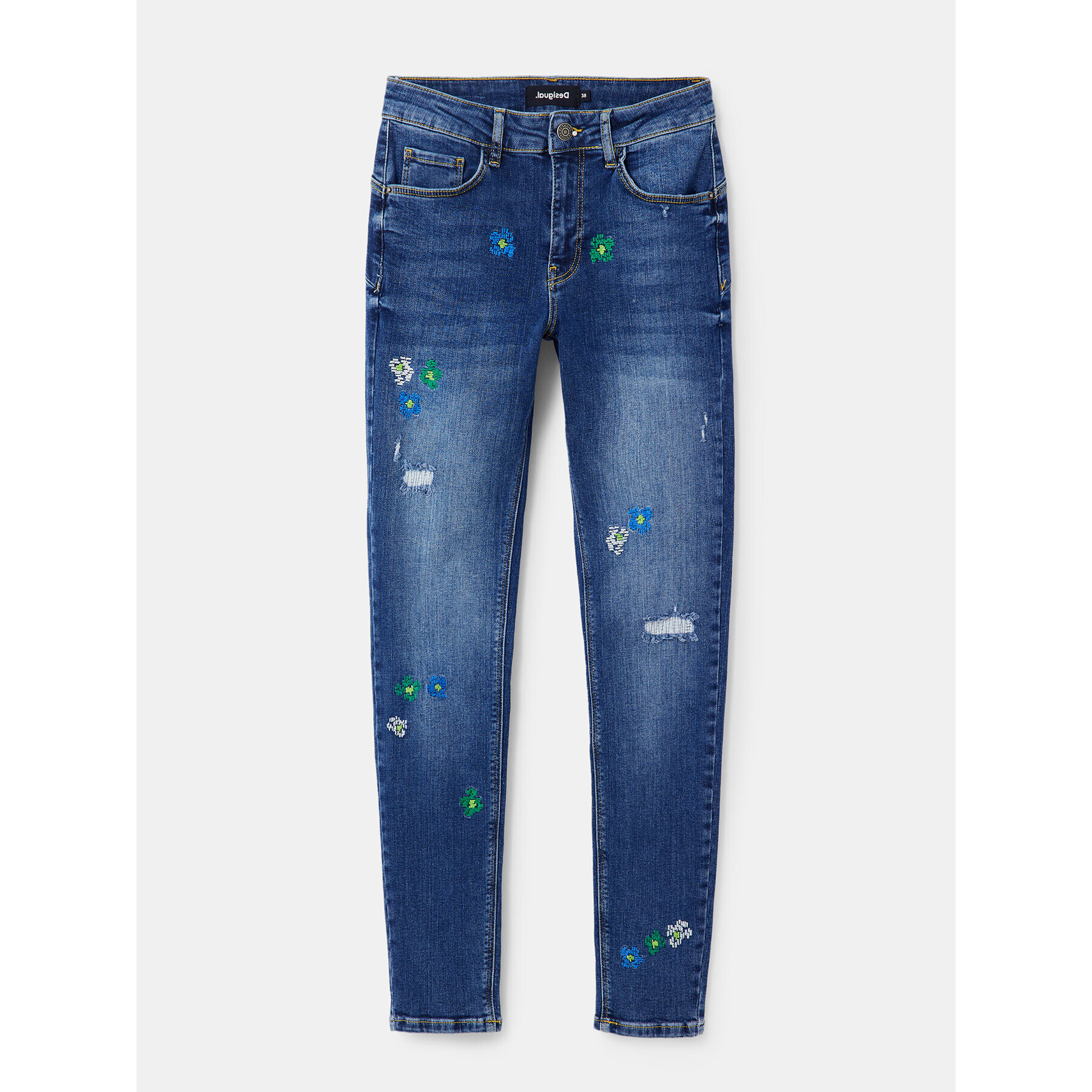 Desigual Jeansy 23WWDD17 Modrá Slim Fit - Pepit.cz