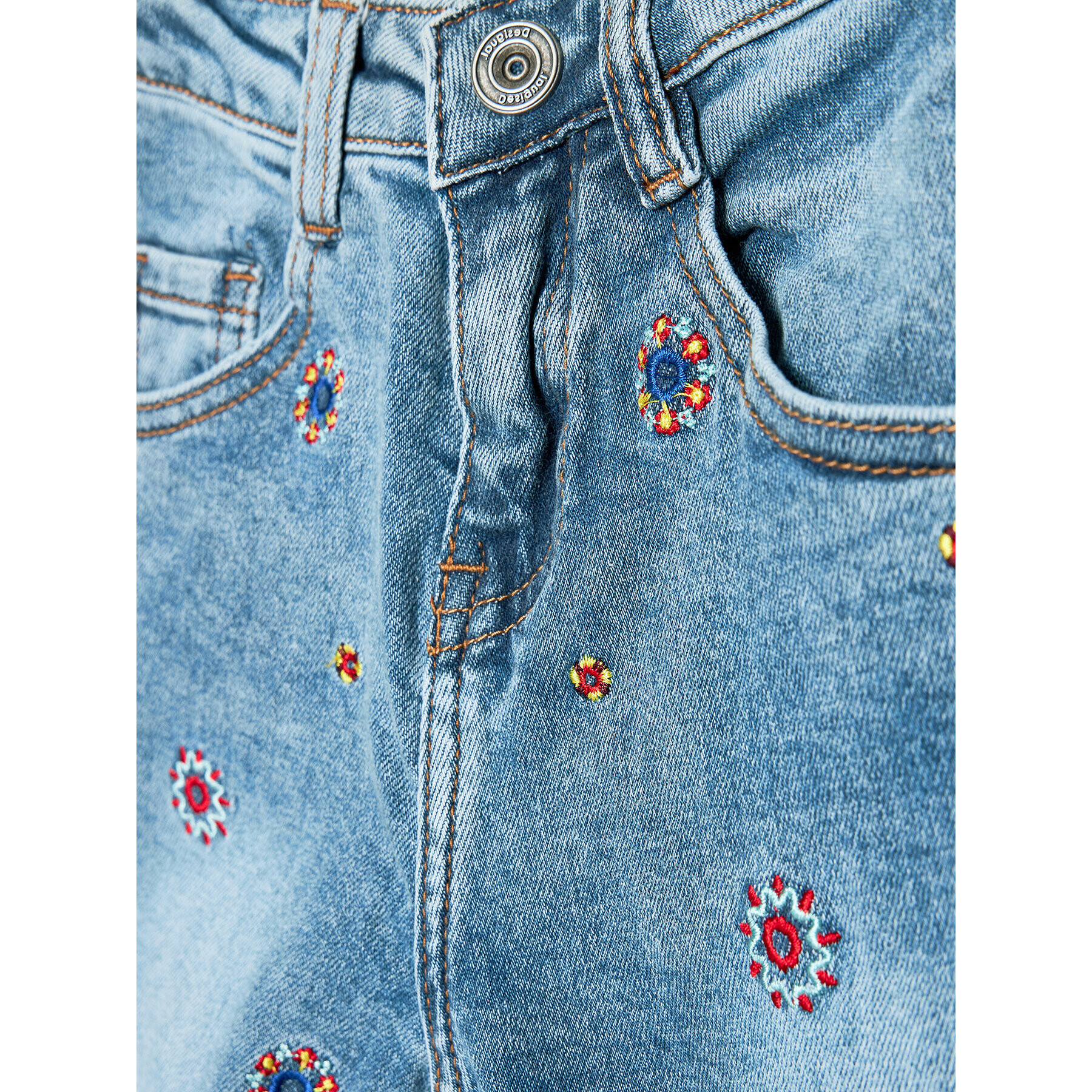 Desigual Jeansy Amapola 21WGDD01 Modrá Regular Fit - Pepit.cz