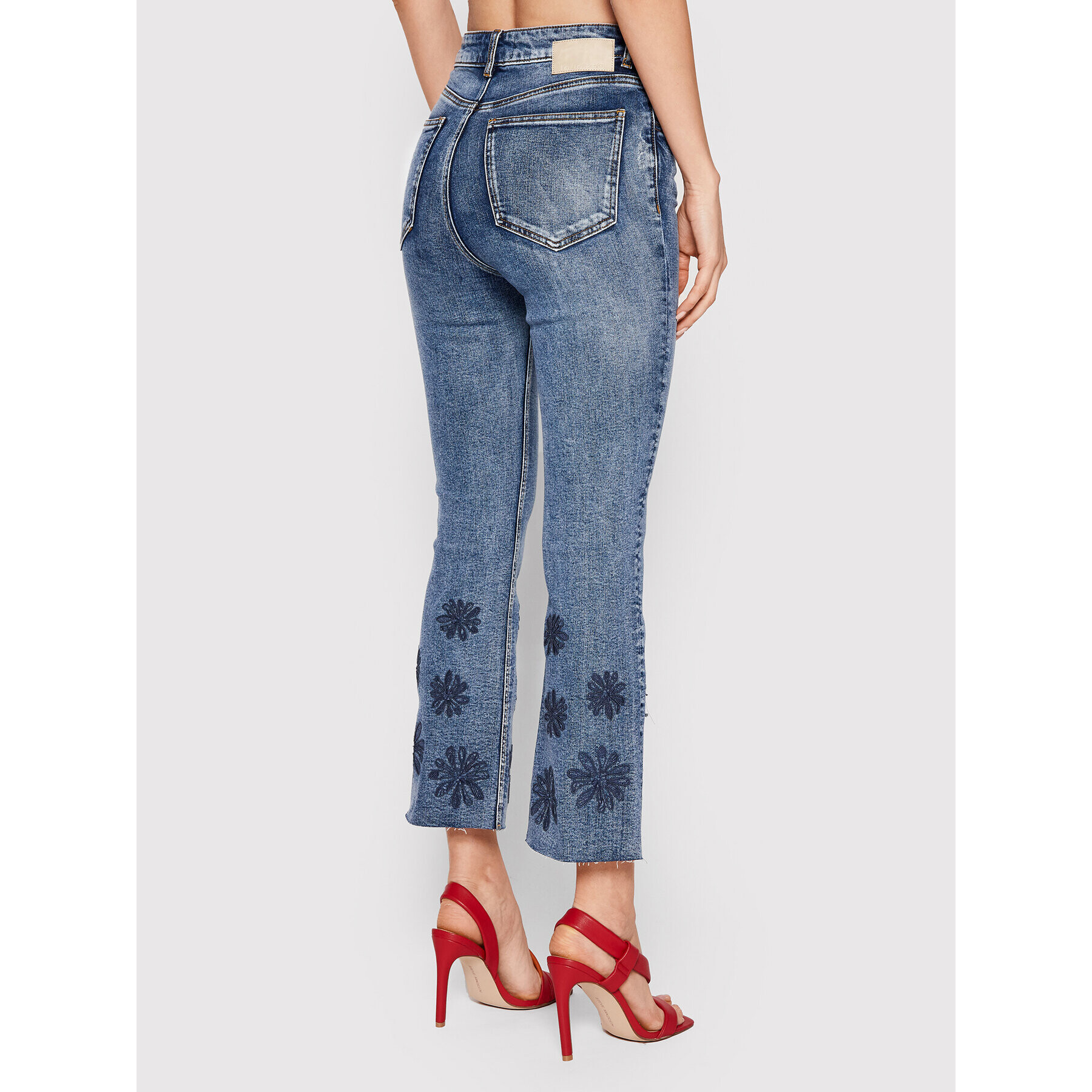 Desigual Jeansy Cala 22SWDD25 Tmavomodrá Cropp Flare Fit - Pepit.cz