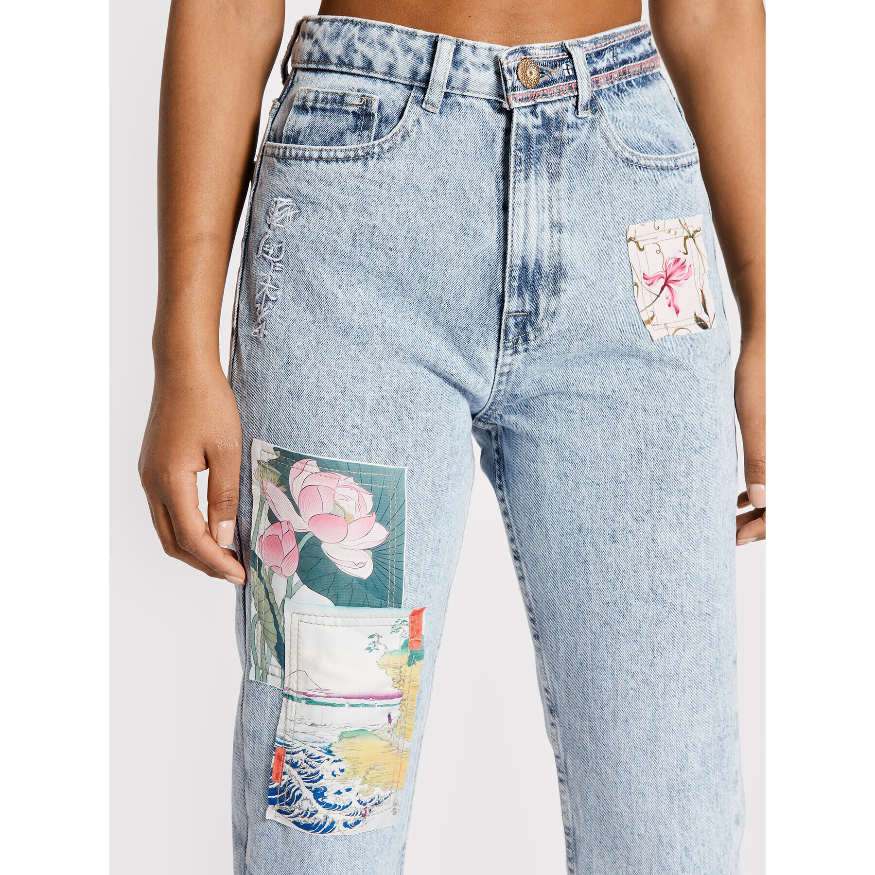 Desigual Jeansy Los Angeles 22SWDD05 Modrá Regular Fit - Pepit.cz