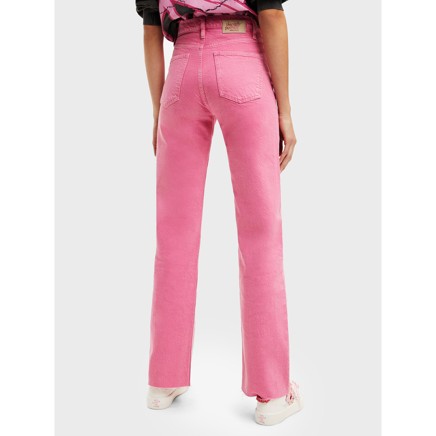 Desigual Jeansy PINK PANTHER 22WWDD29 Růžová Wide Leg - Pepit.cz