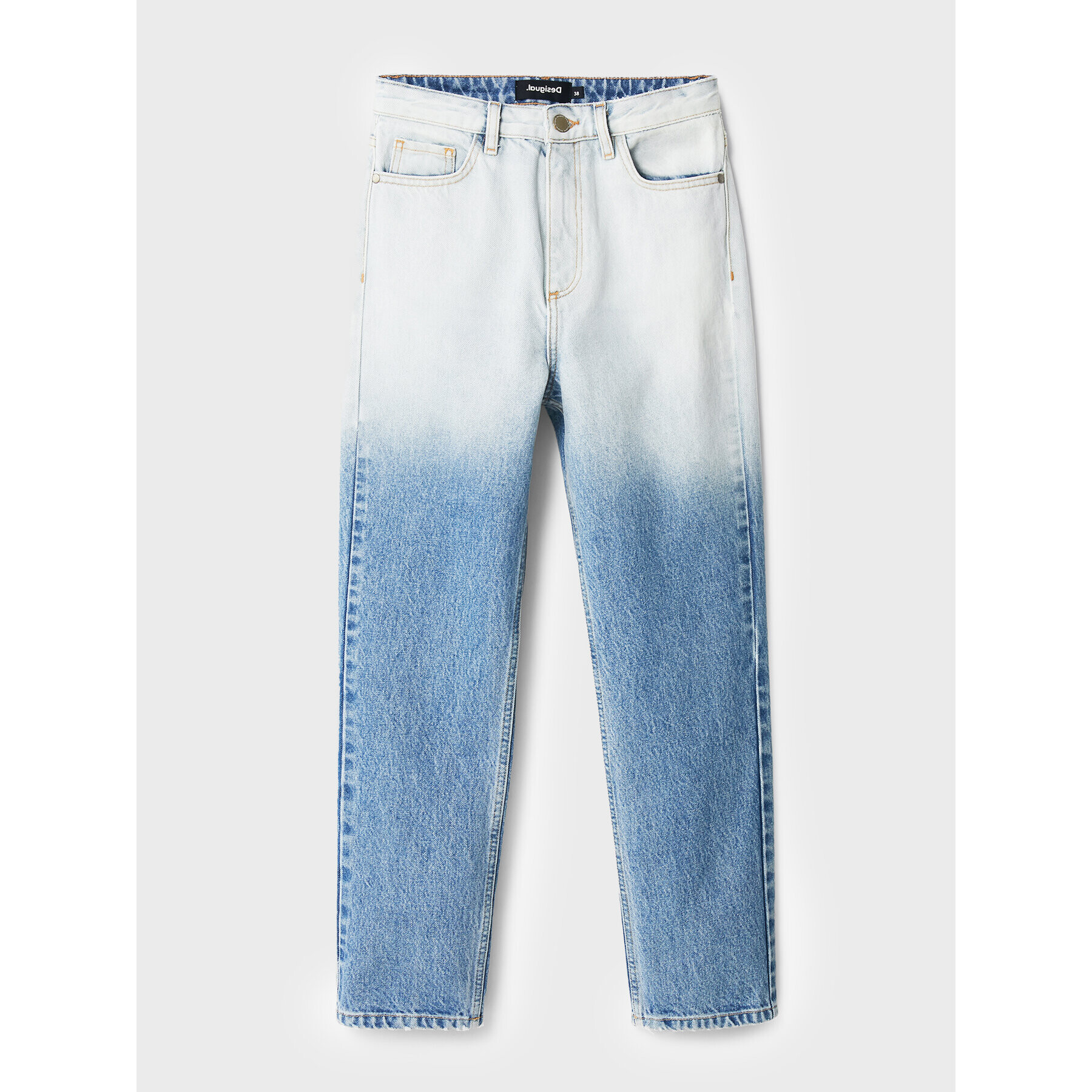 Desigual Jeansy Res 22WWDD49 Modrá Straight Fit - Pepit.cz