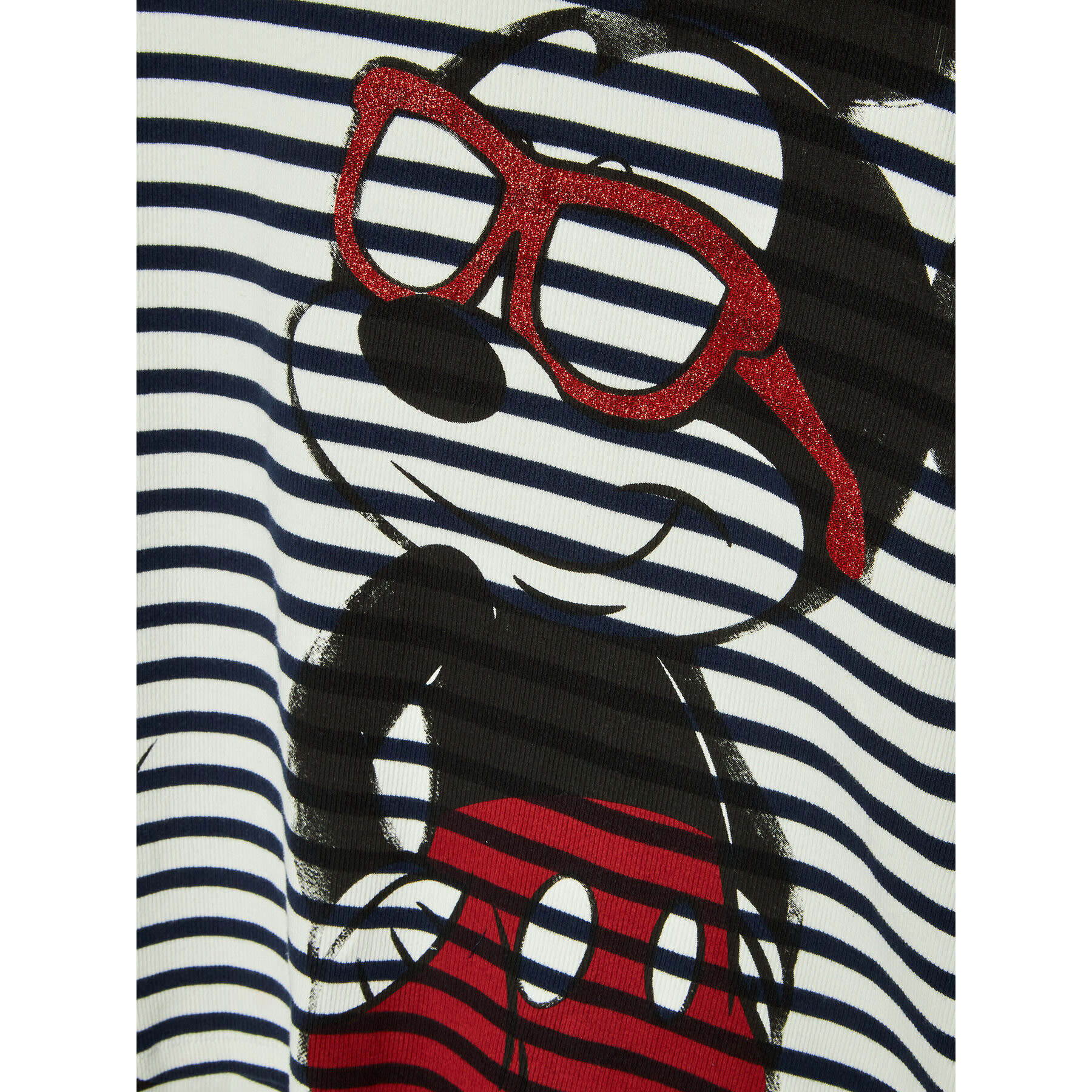 Desigual Každodenní šaty DISNEY Mickey Sunglasses 22SGVK23 Bílá Regular Fit - Pepit.cz