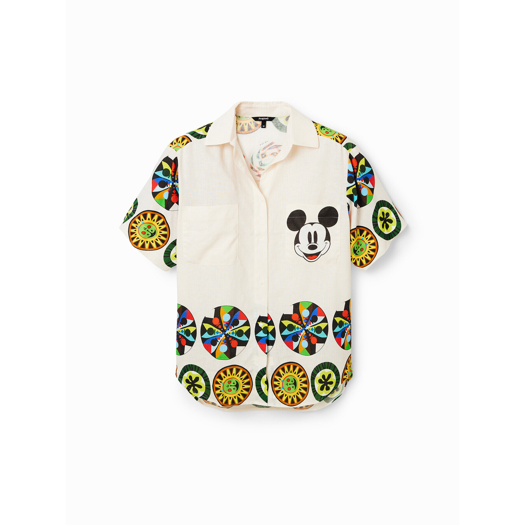 Desigual Košile MONSIEUR CHRISTIAN LACROIX DISNEY 23SWCW14 Bílá Oversize - Pepit.cz