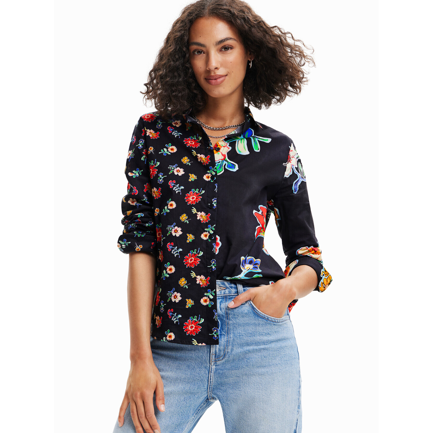 Desigual Košile Singapur 23SWCW36 Černá Regular Fit - Pepit.cz