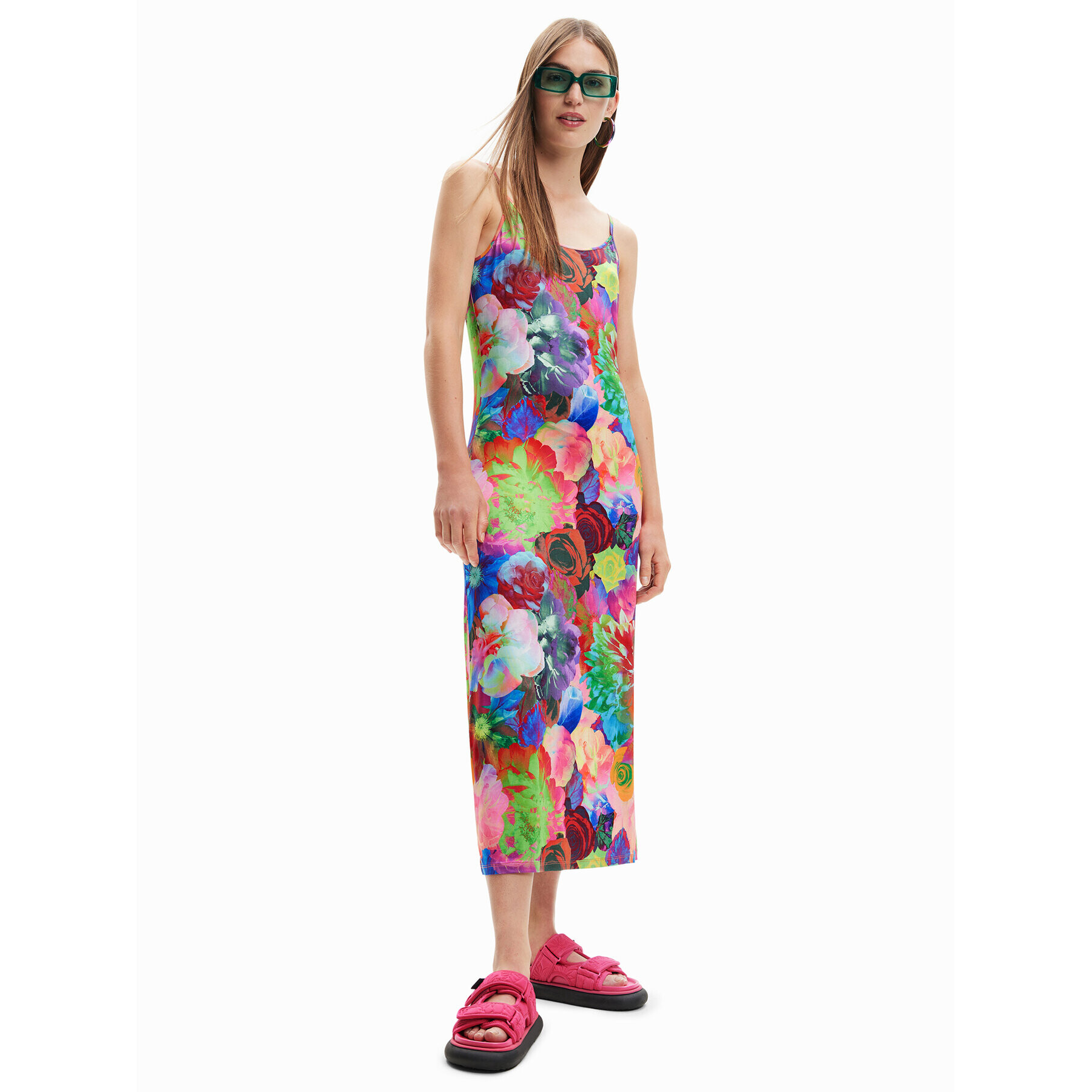 Desigual Letní šaty Tulipa 23SWVK08 Barevná Slim Fit - Pepit.cz