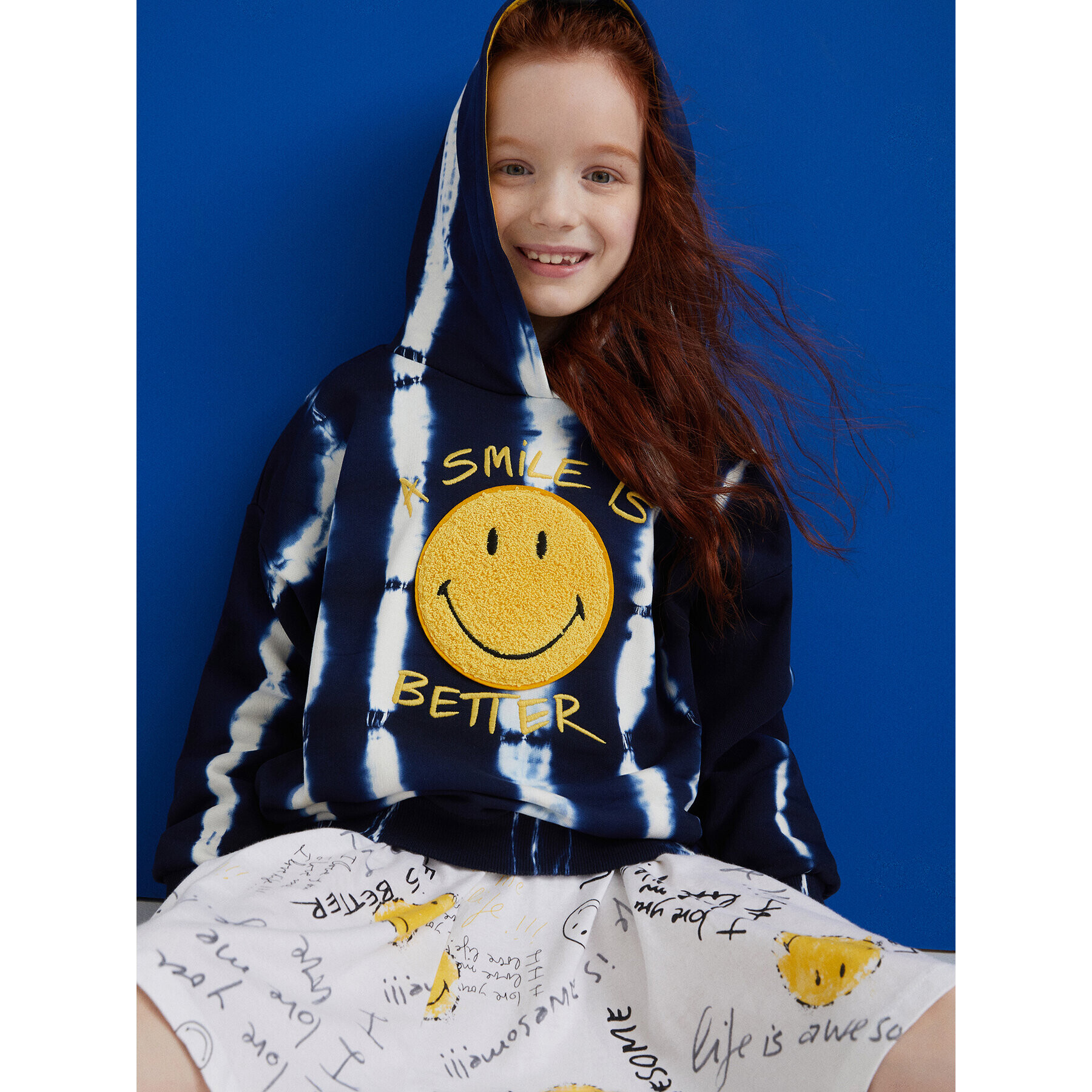 Desigual Mikina SMILEY Forcis 22SBSK04 Tmavomodrá Regular Fit - Pepit.cz