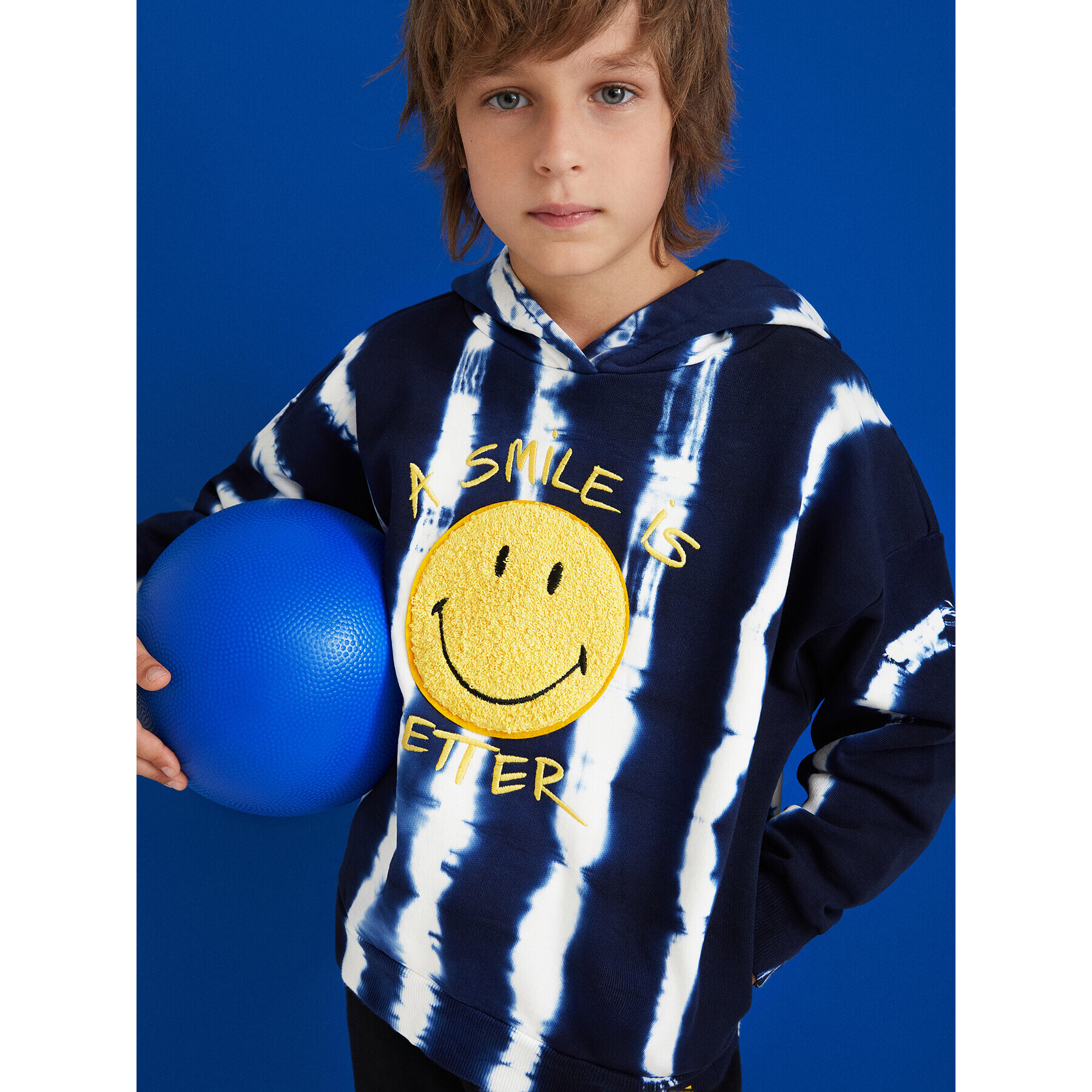 Desigual Mikina SMILEY Forcis 22SBSK04 Tmavomodrá Regular Fit - Pepit.cz