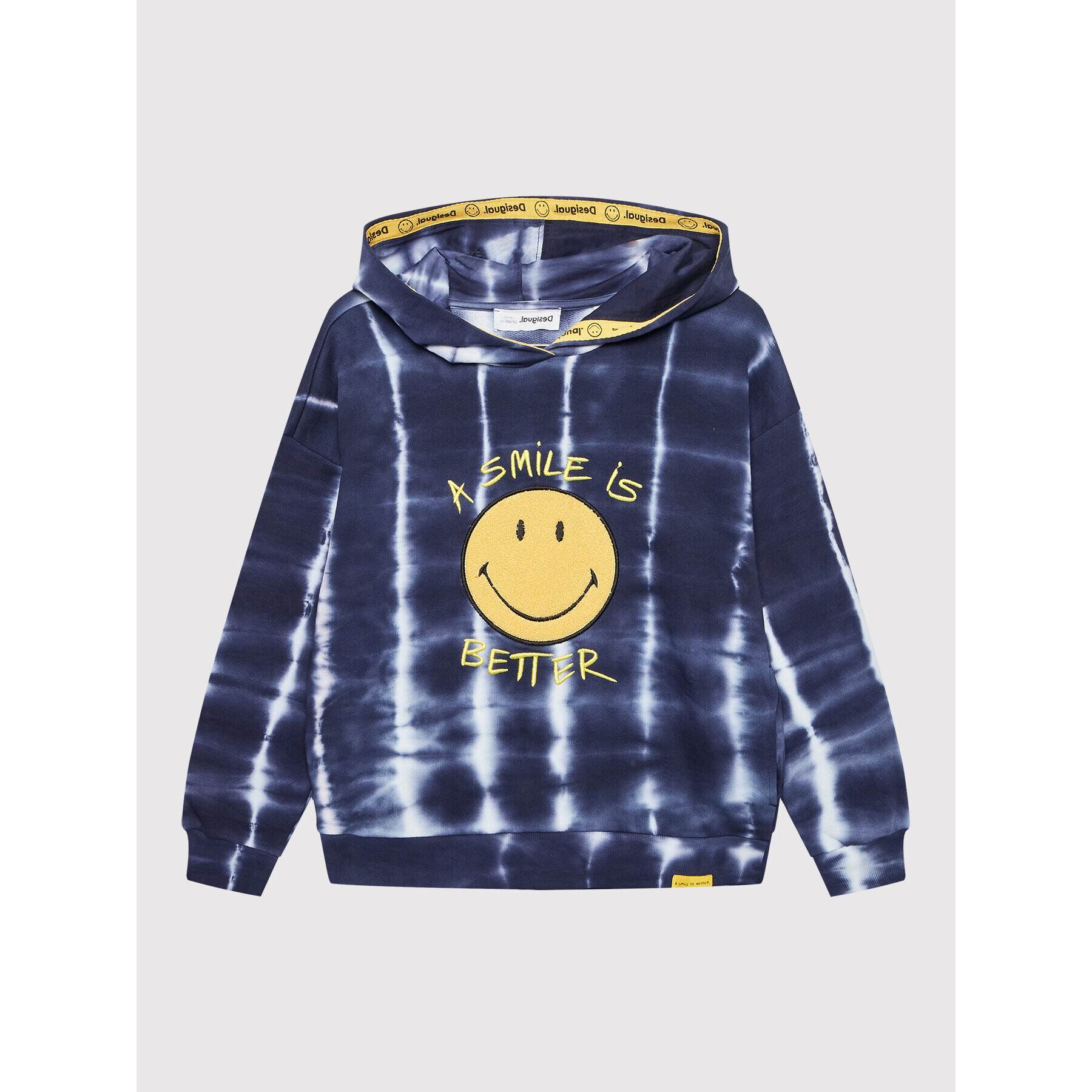 Desigual Mikina SMILEY Forcis 22SBSK04 Tmavomodrá Regular Fit - Pepit.cz