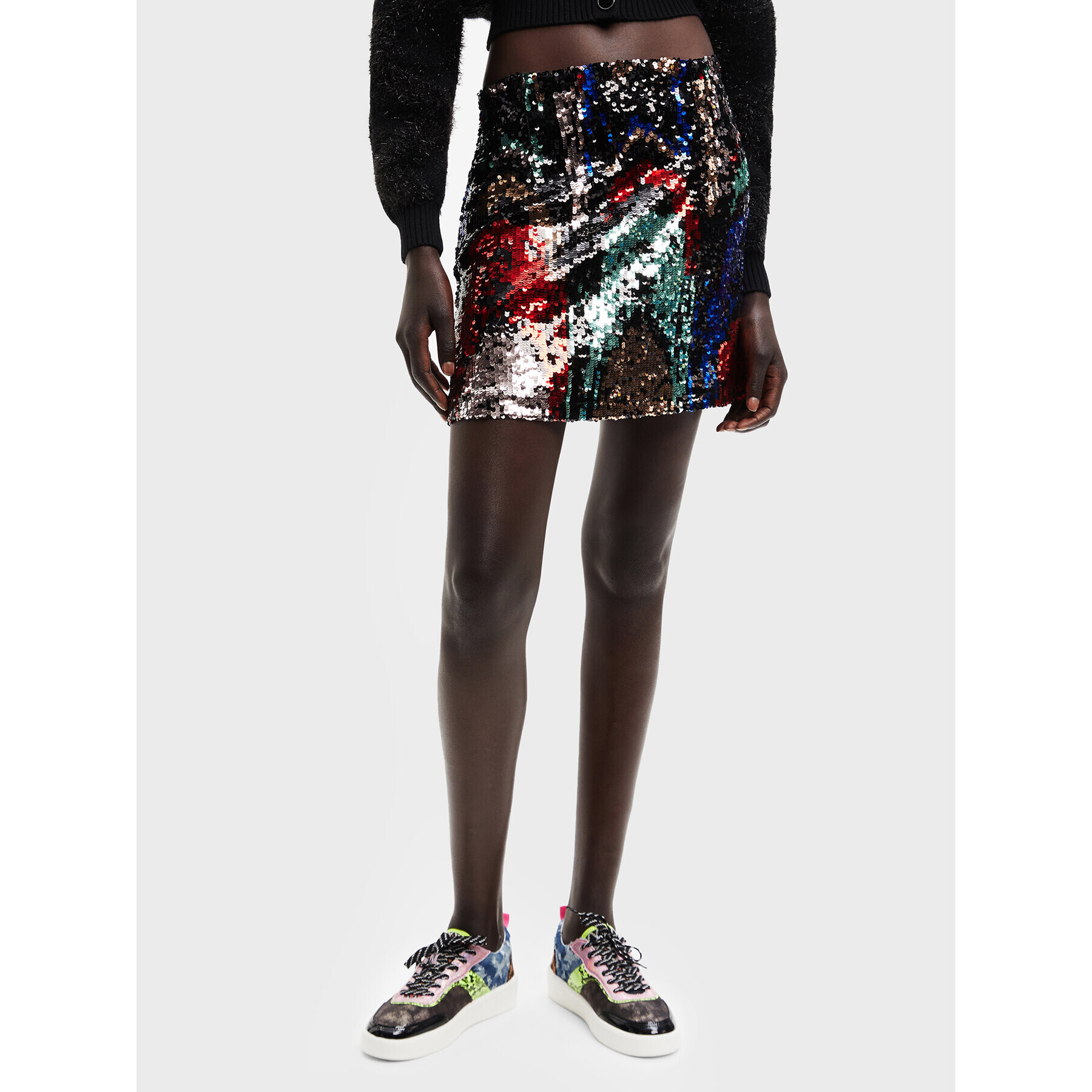 Desigual Mini sukně Fiesta 22WWFW14 Barevná Slim Fit - Pepit.cz