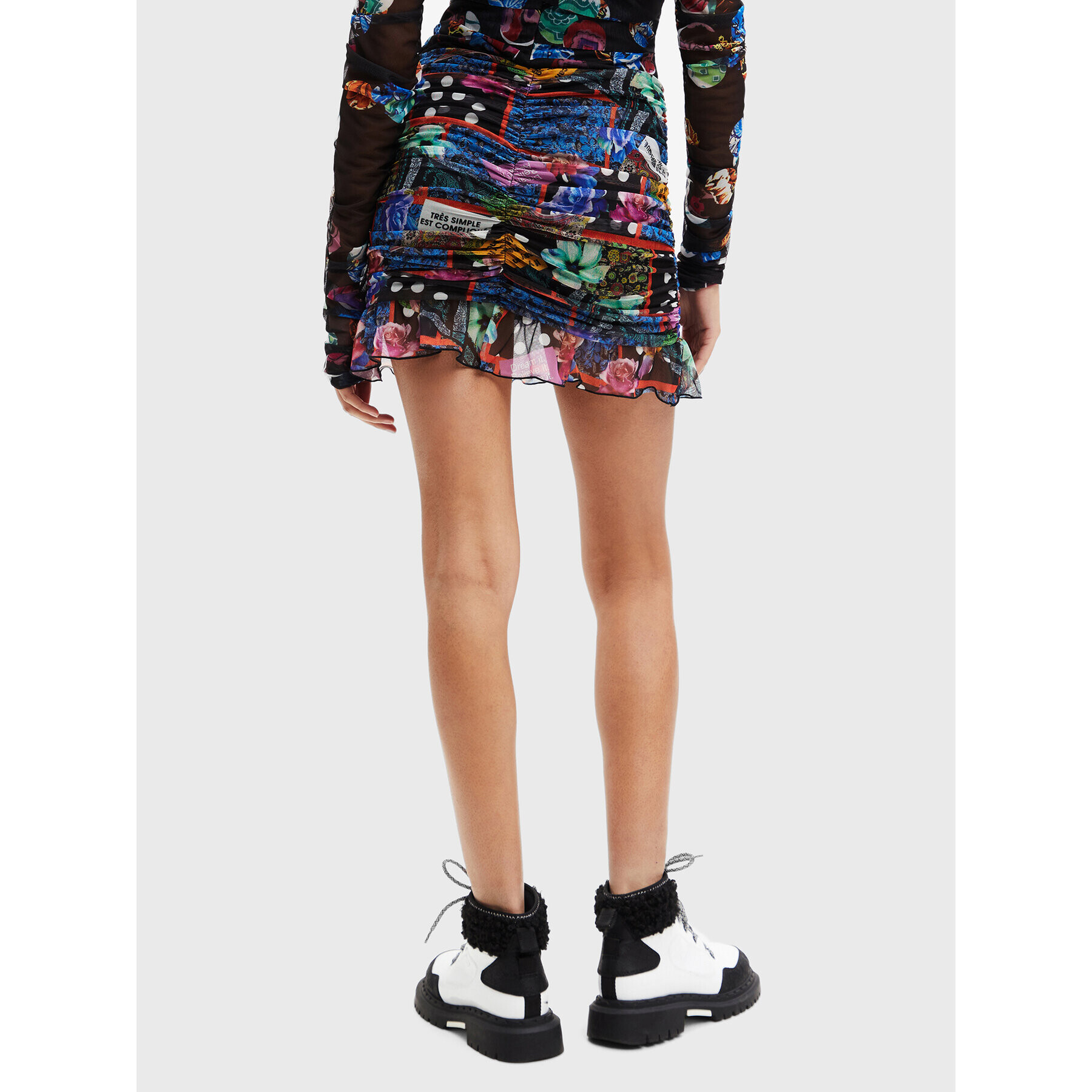 Desigual Mini sukně MONSIEUR CHRISTIAN LACROIX Party 22WWFK04 Barevná Slim Fit - Pepit.cz