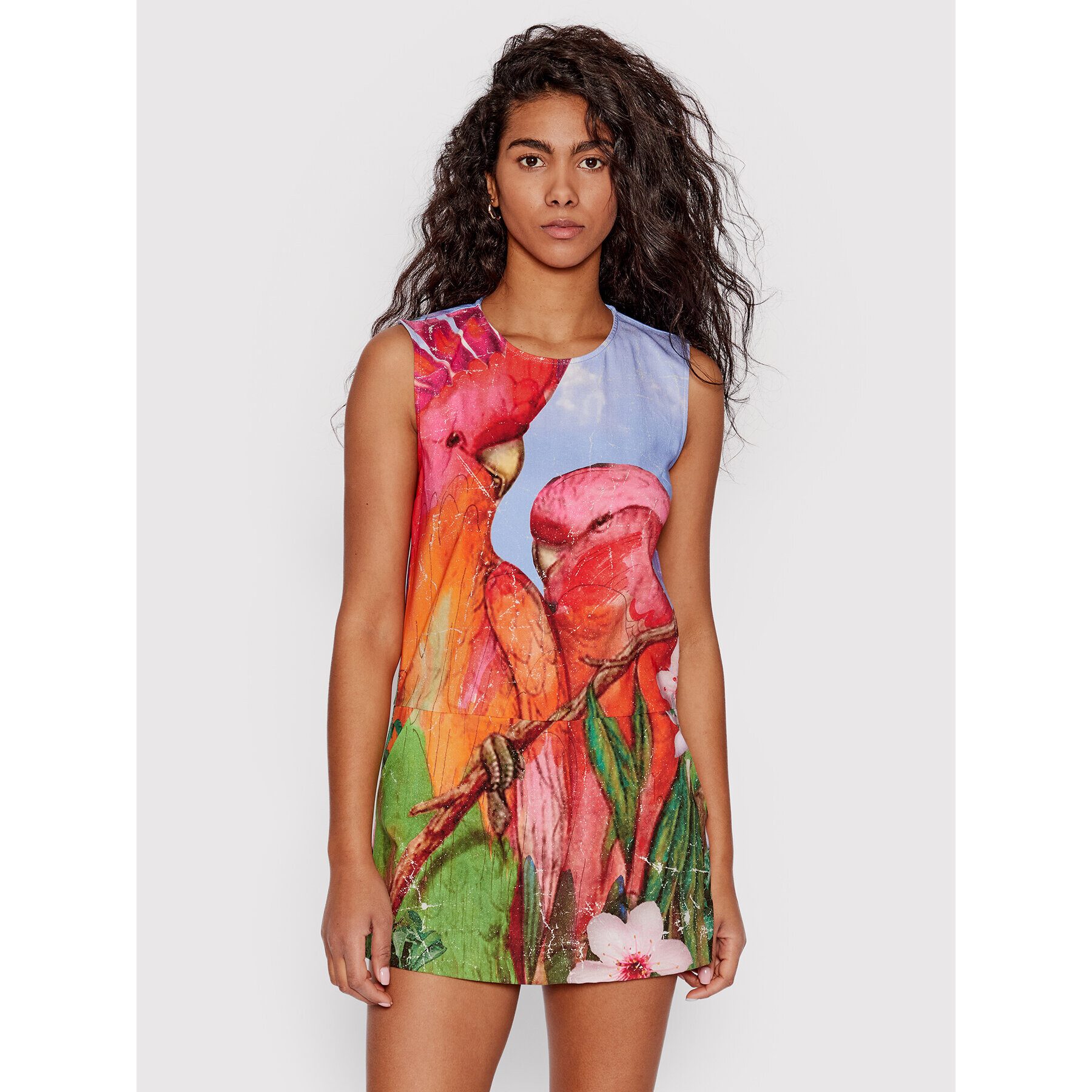 Desigual Overal Parrots 22SWVW66 Modrá Regular Fit - Pepit.cz