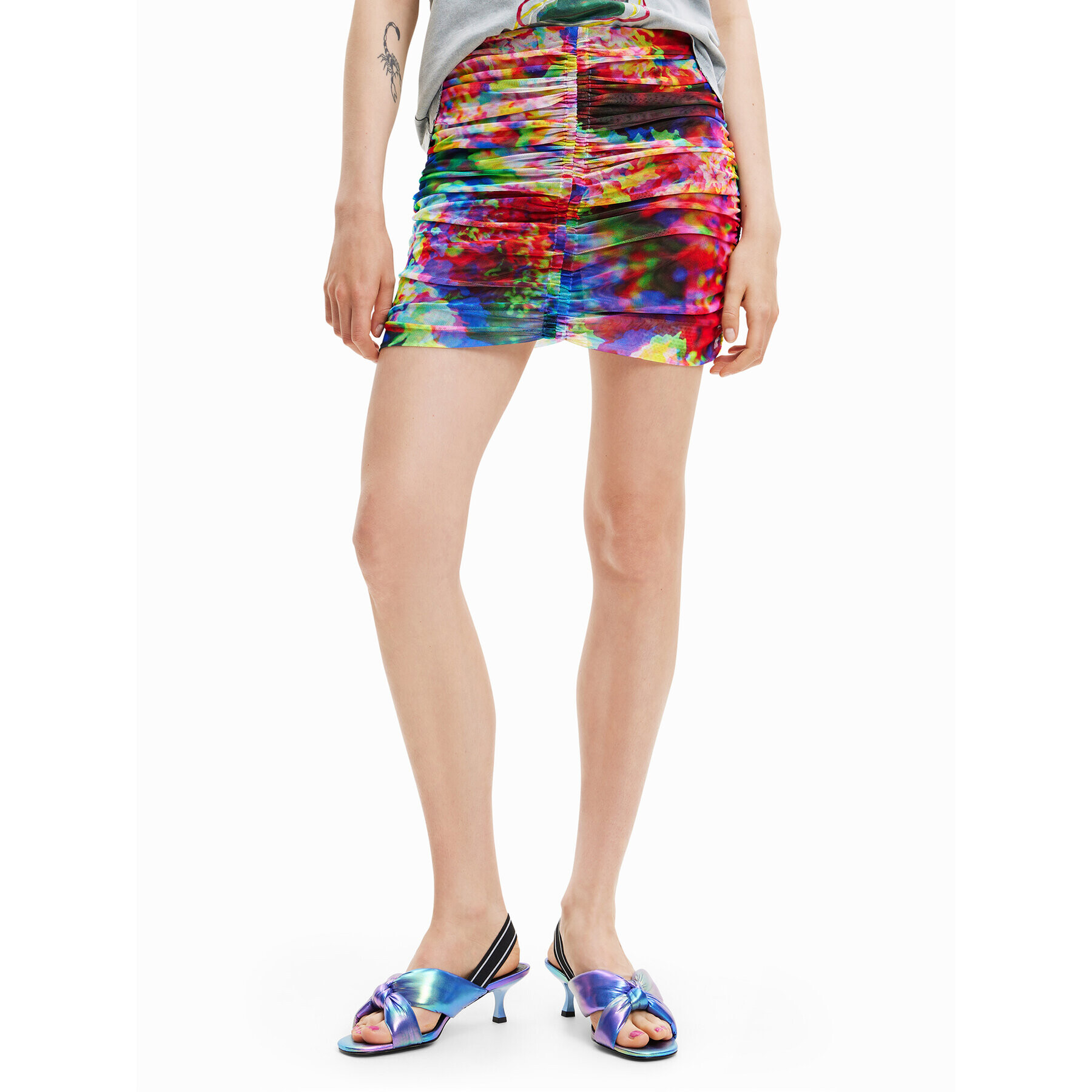 Desigual Pouzdrová sukně Karen 23SWFK13 Barevná Slim Fit - Pepit.cz