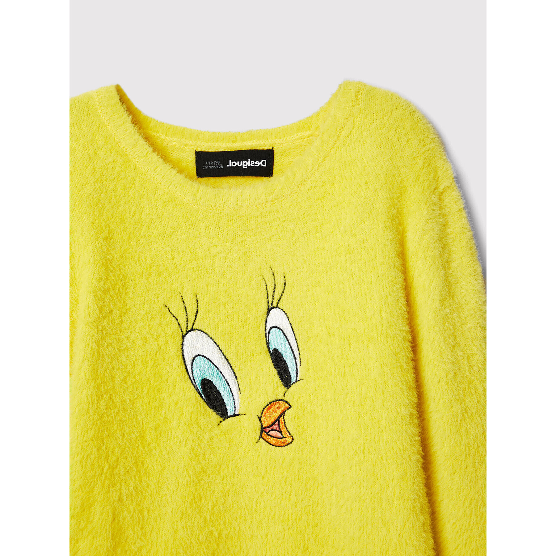 Desigual Svetr LOONEY TUNES Piolin 22WGJF01 Žlutá Oversize - Pepit.cz