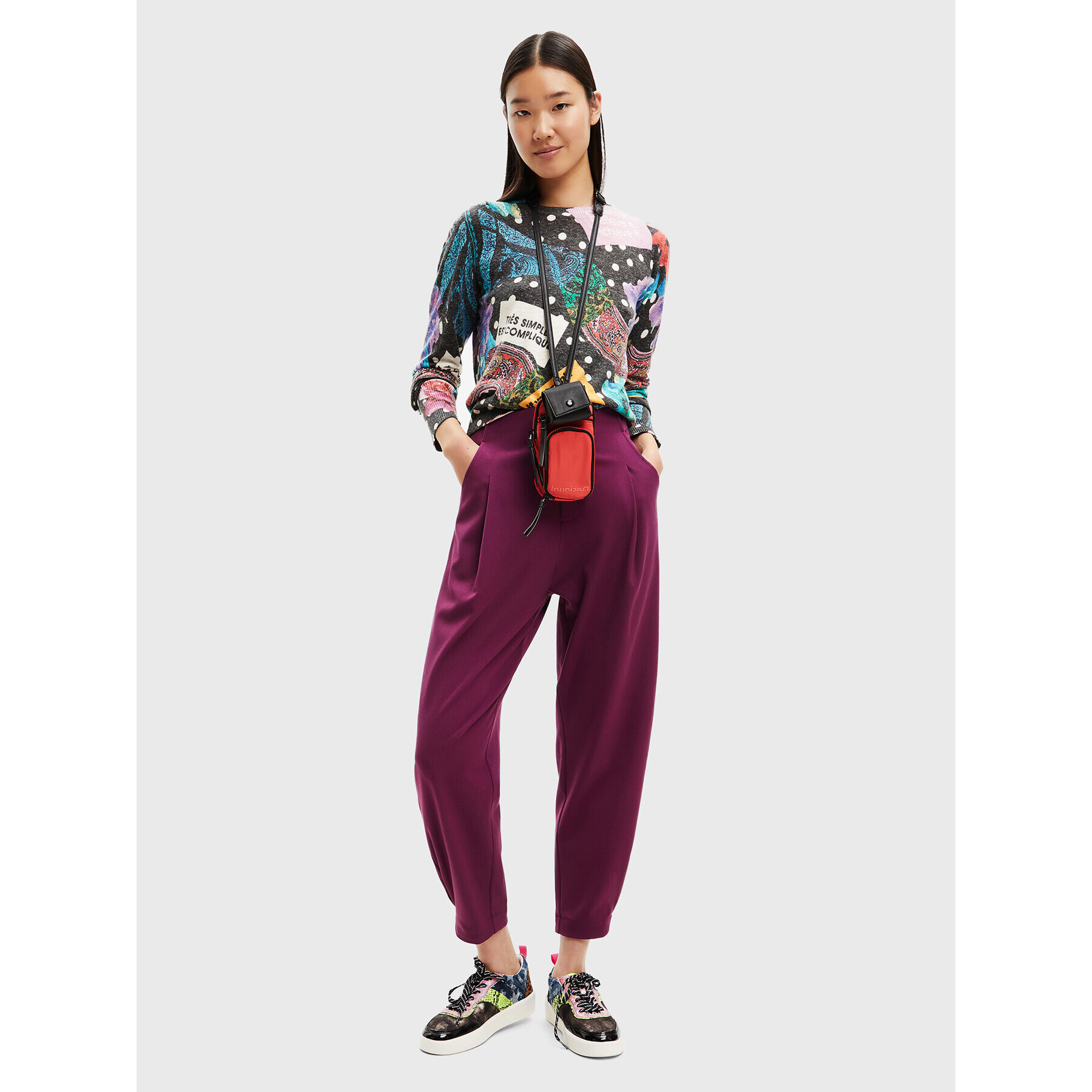 Desigual Svetr Spice 22WWJFA1 Barevná Regular Fit - Pepit.cz