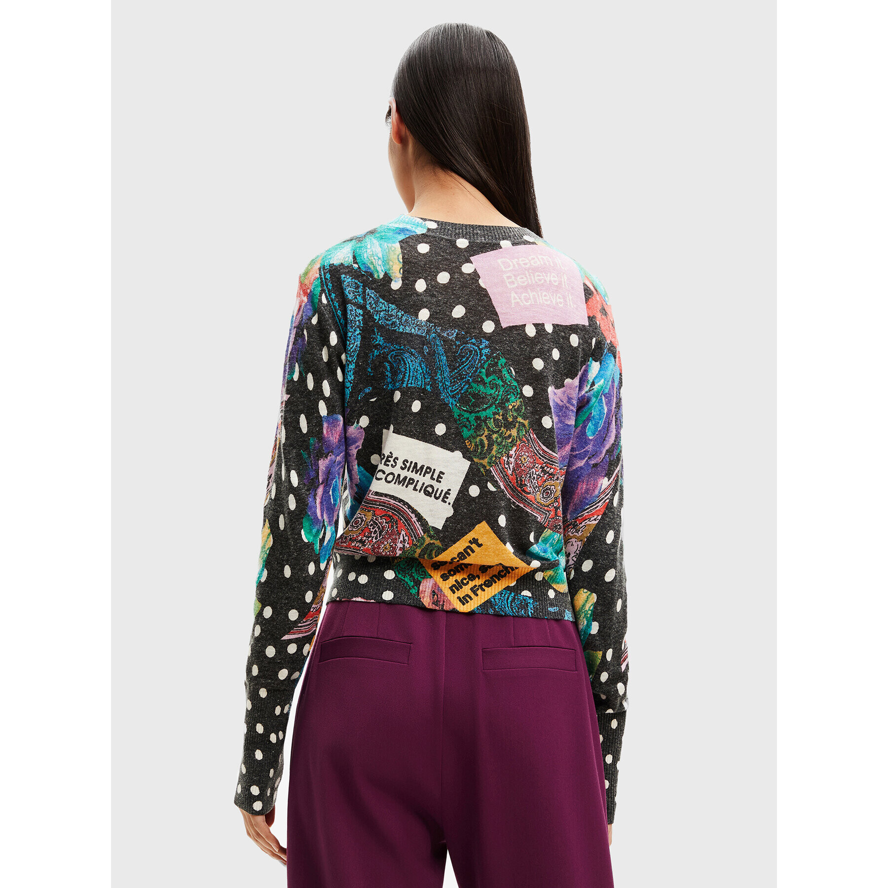 Desigual Svetr Spice 22WWJFA1 Barevná Regular Fit - Pepit.cz