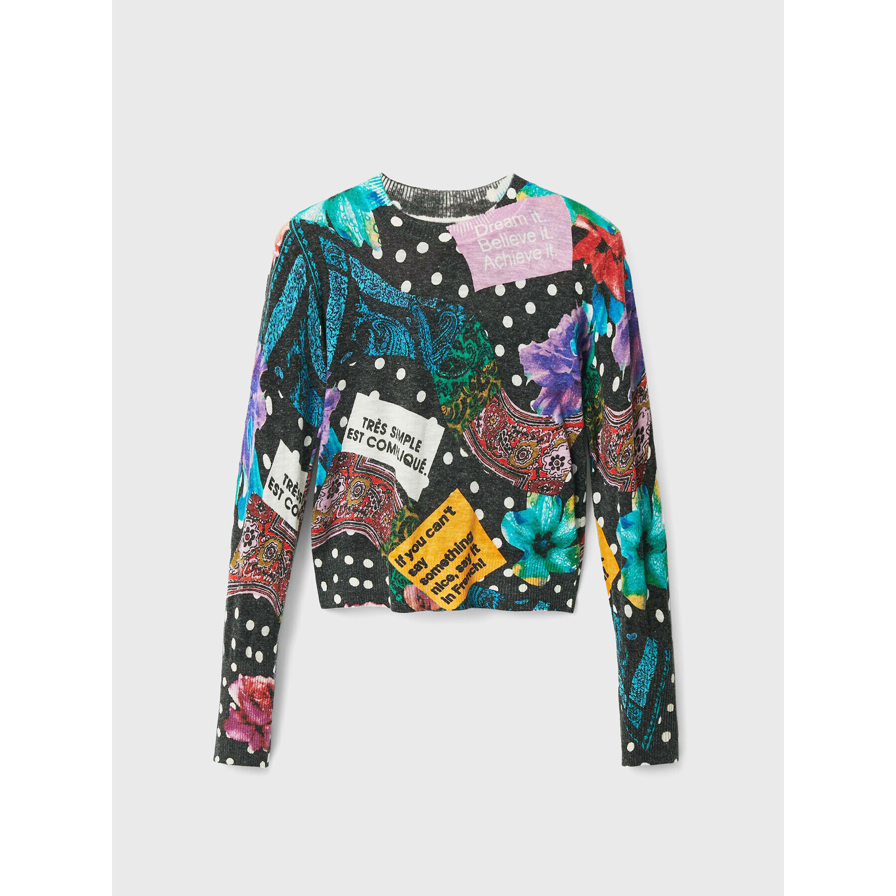 Desigual Svetr Spice 22WWJFA1 Barevná Regular Fit - Pepit.cz