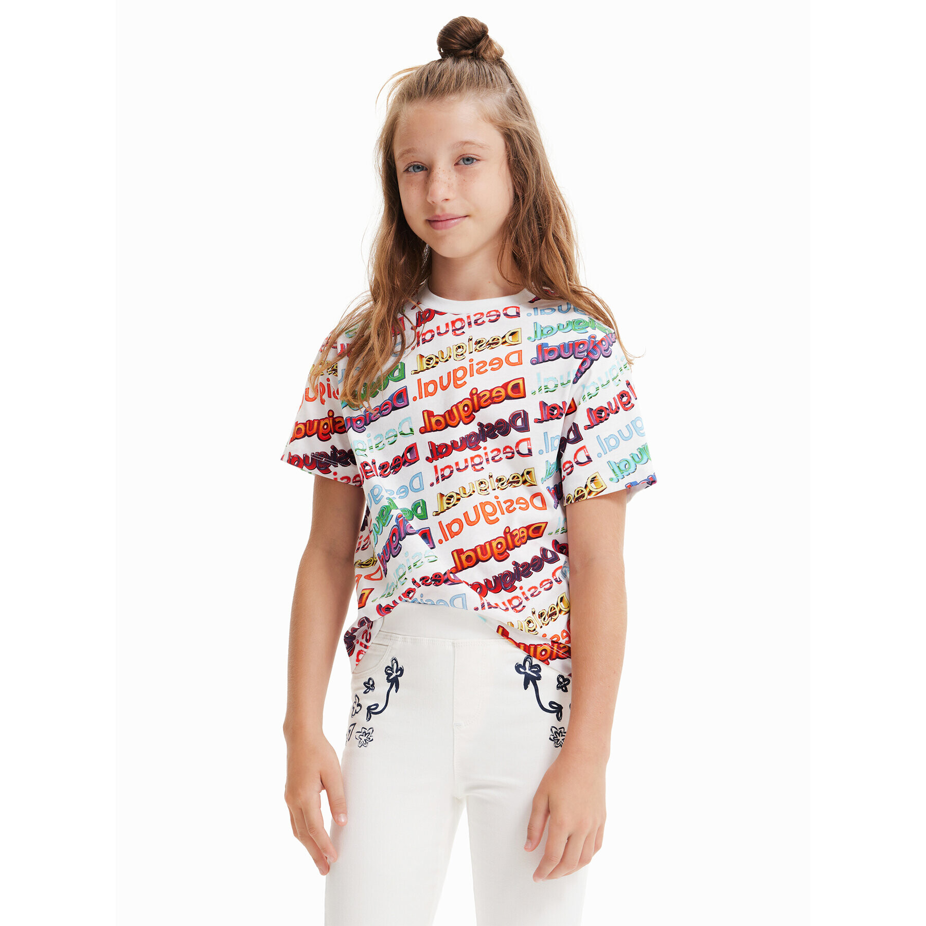 Desigual T-Shirt 23SBTK06 Barevná Regular Fit - Pepit.cz