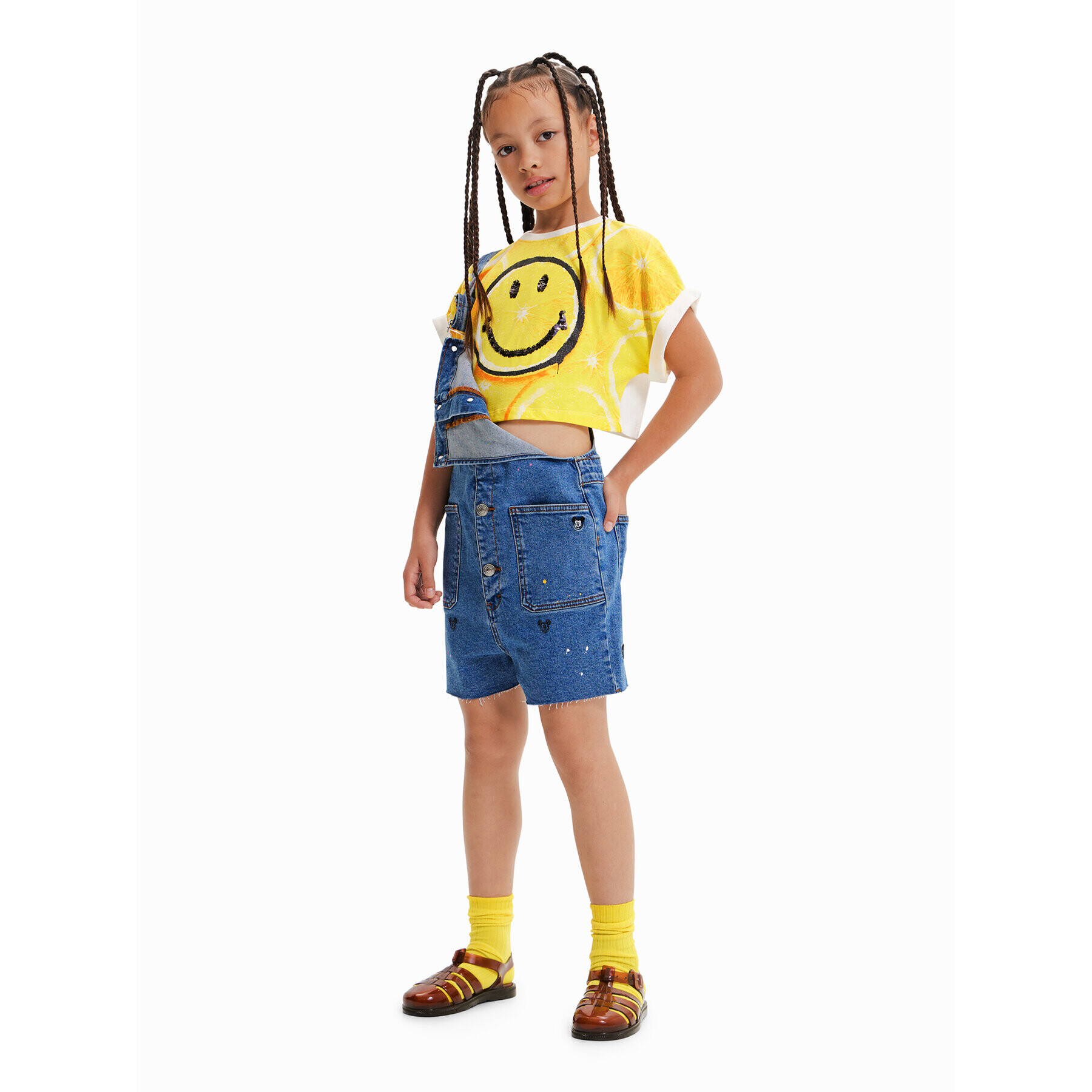 Desigual T-Shirt SMILEY WORLD 23SGTK23 Žlutá Flare Fit - Pepit.cz