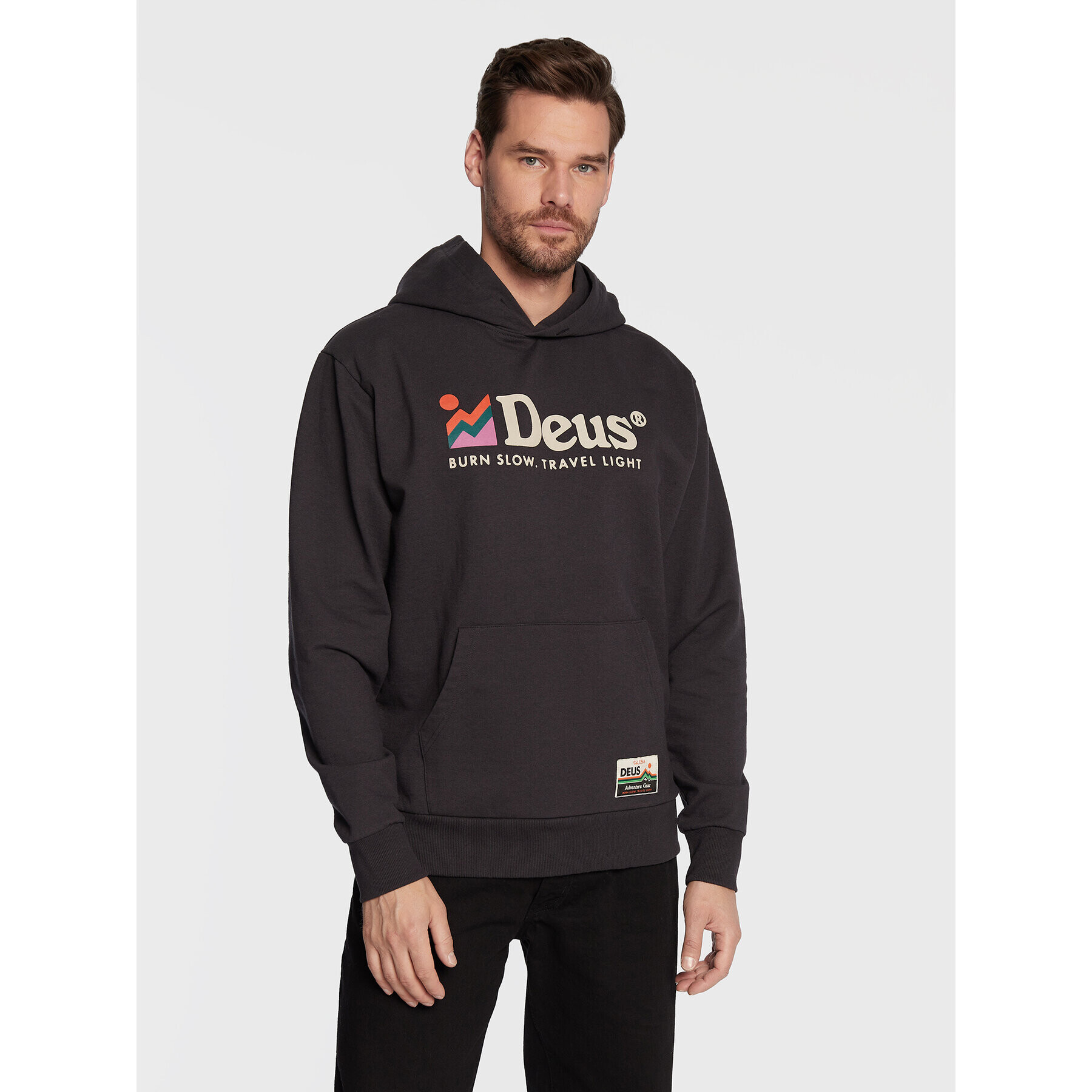 Deus Ex Machina Mikina Rubble DMF228332 Černá Boxy Fit - Pepit.cz