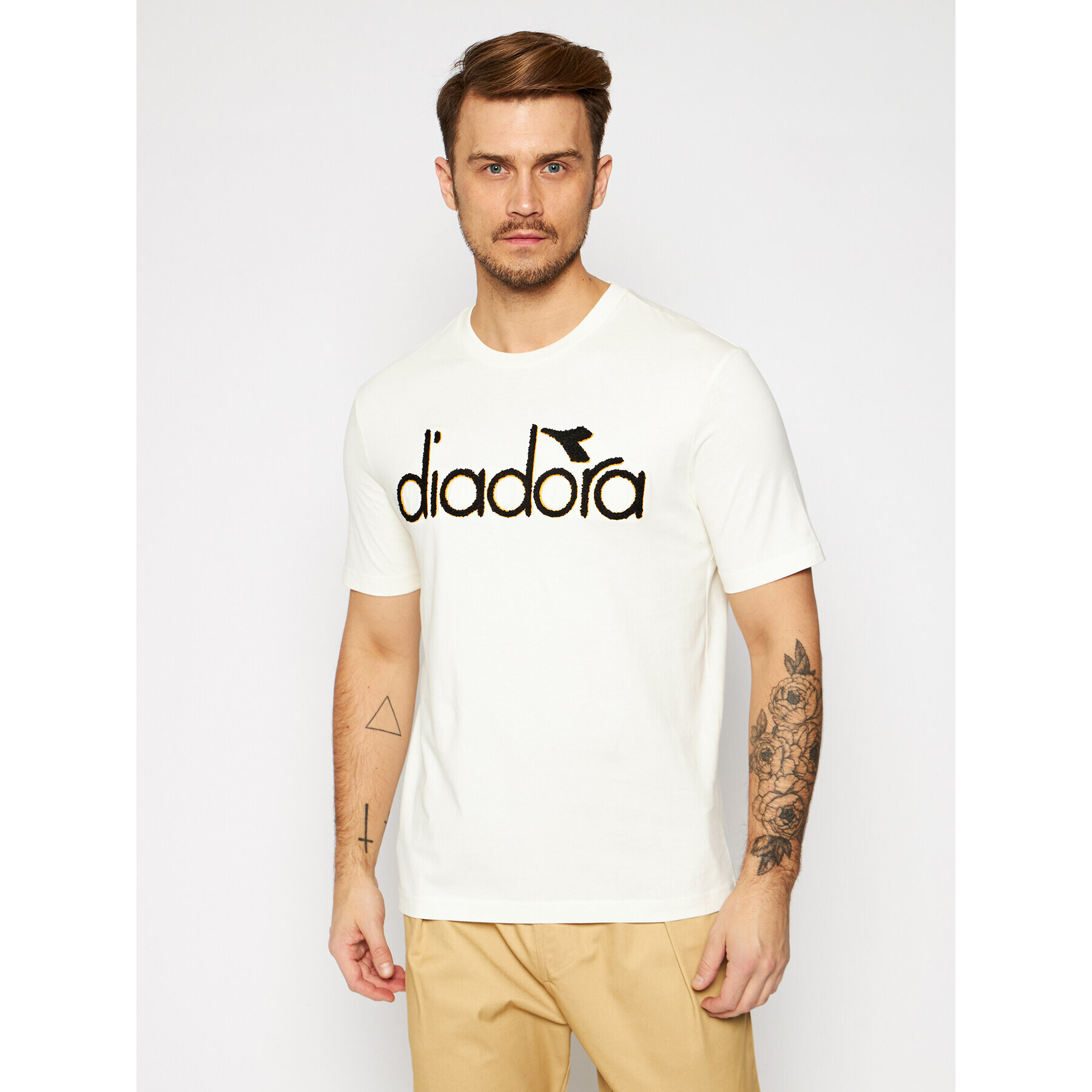 Diadora T-Shirt 5Palle Wnt 502.176619 Béžová Regular Fit - Pepit.cz