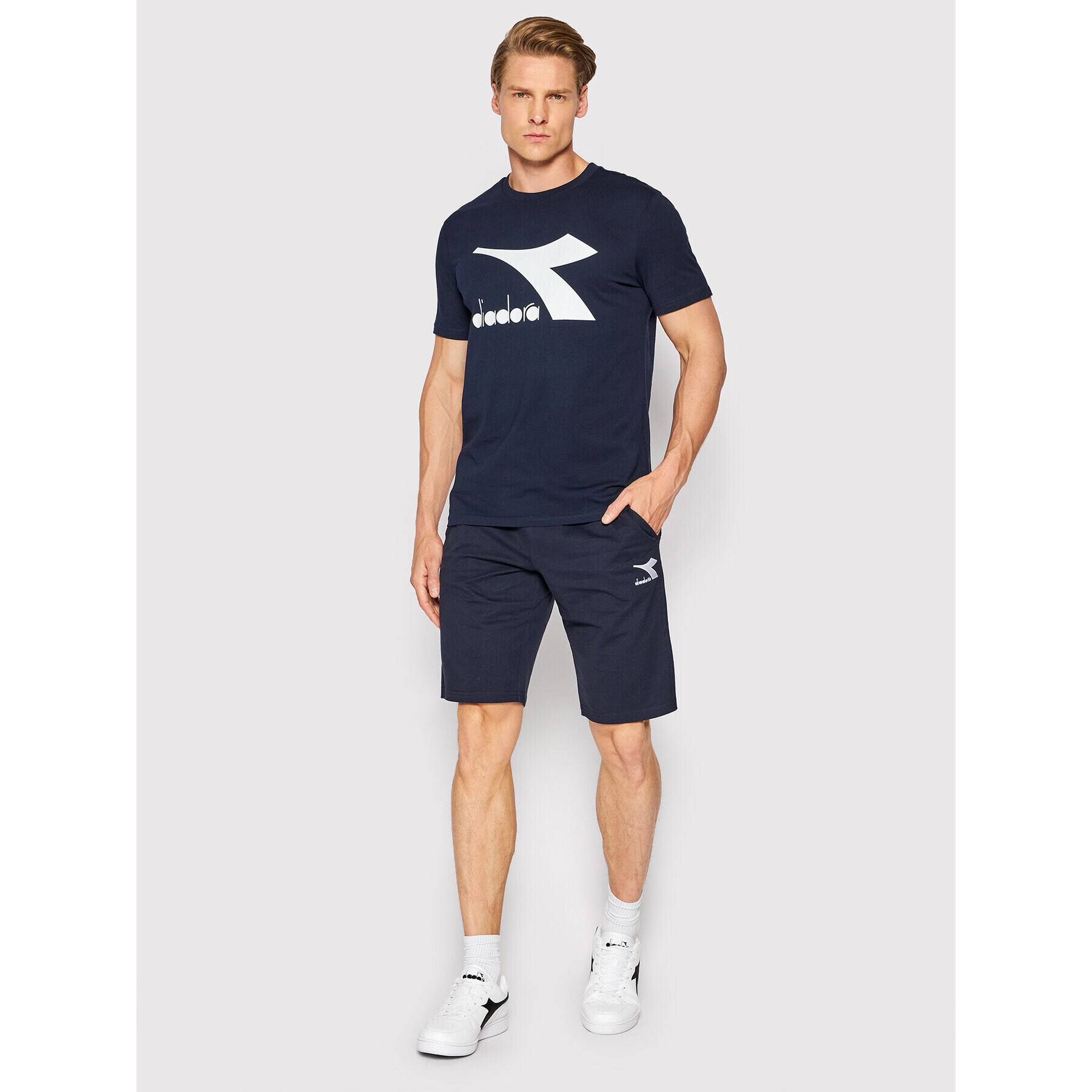 Diadora T-Shirt Chromia 102.178747 Tmavomodrá Regular Fit - Pepit.cz