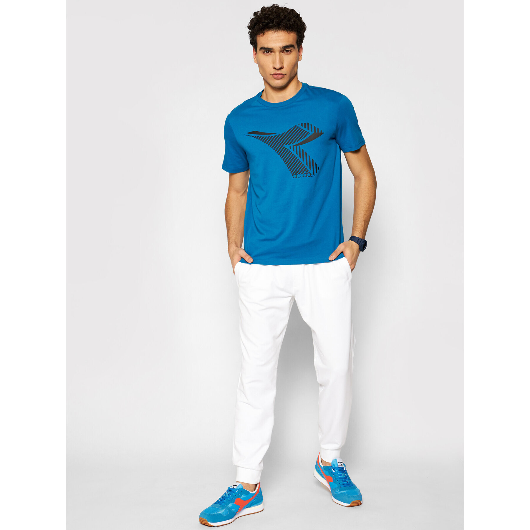 Diadora T-Shirt Fregio Club 102.177082 Modrá Regular Fit - Pepit.cz