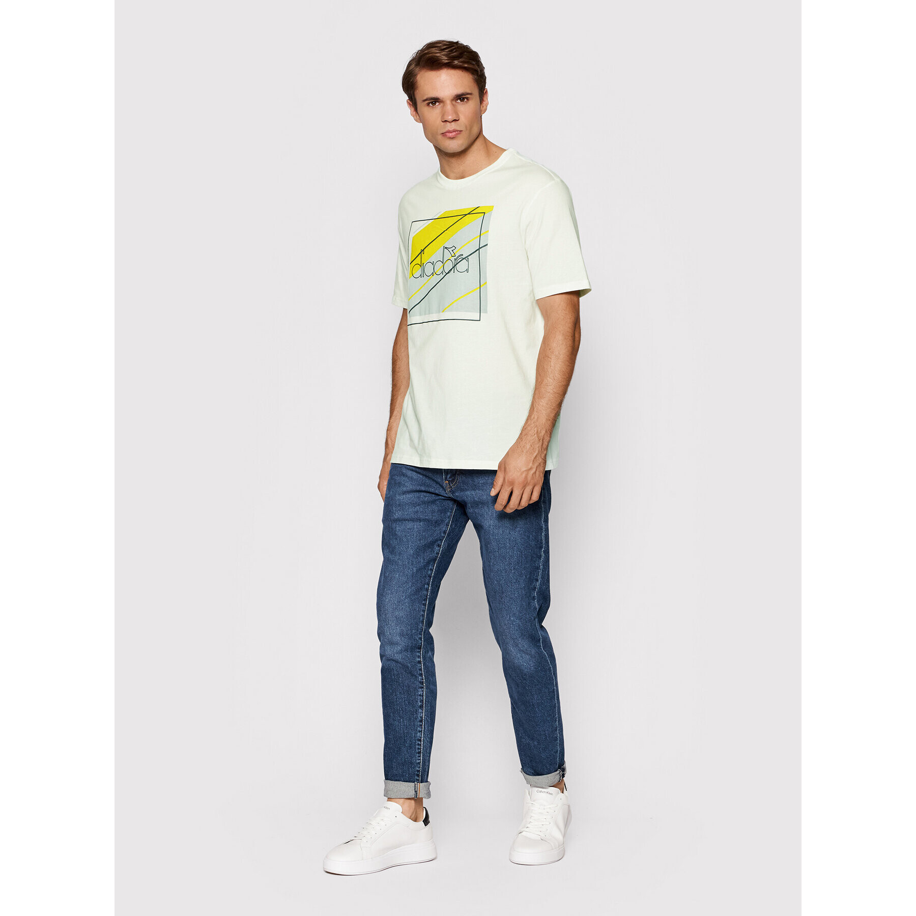 Diadora T-Shirt Palle Urbanity 502.177837 Bílá Regular Fit - Pepit.cz