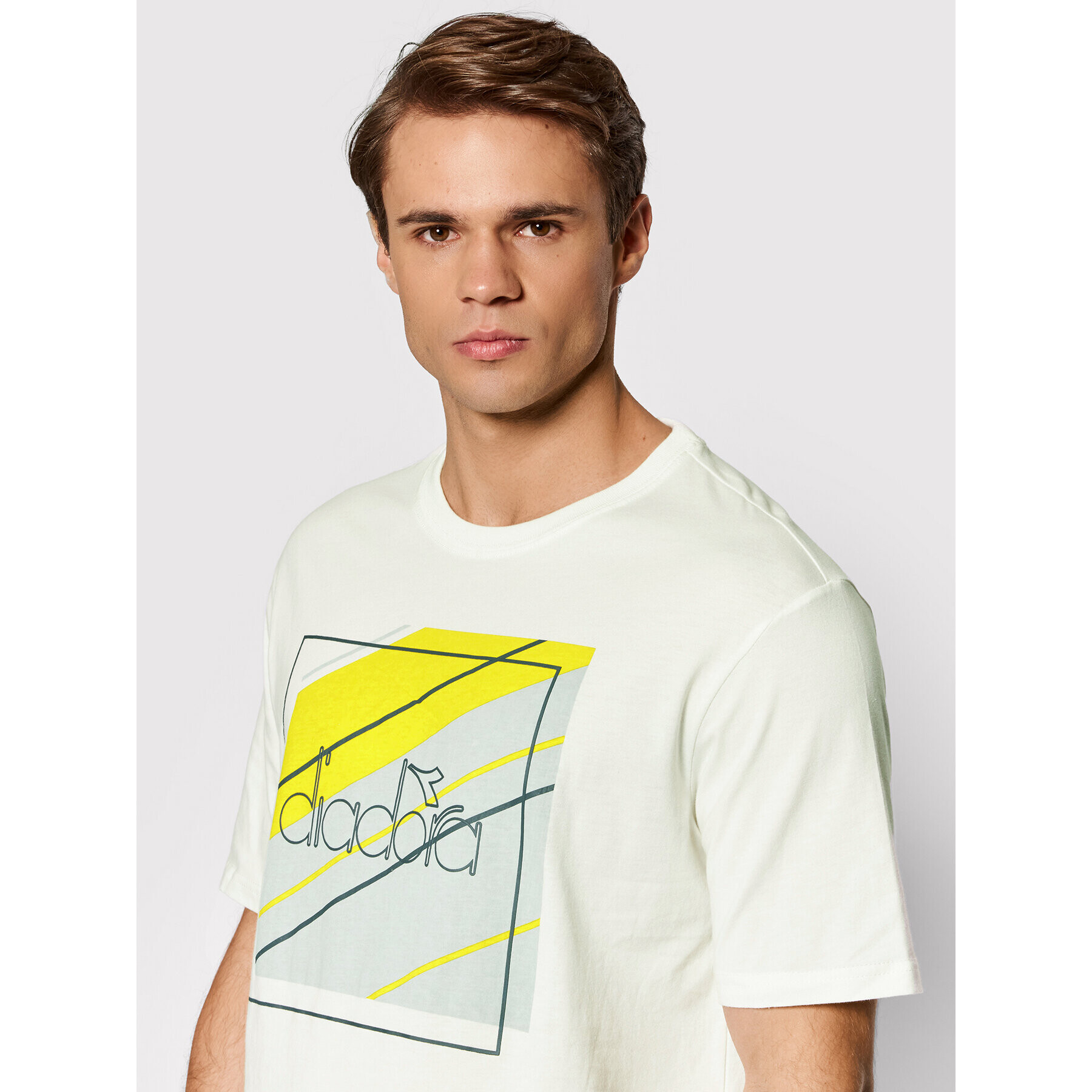 Diadora T-Shirt Palle Urbanity 502.177837 Bílá Regular Fit - Pepit.cz