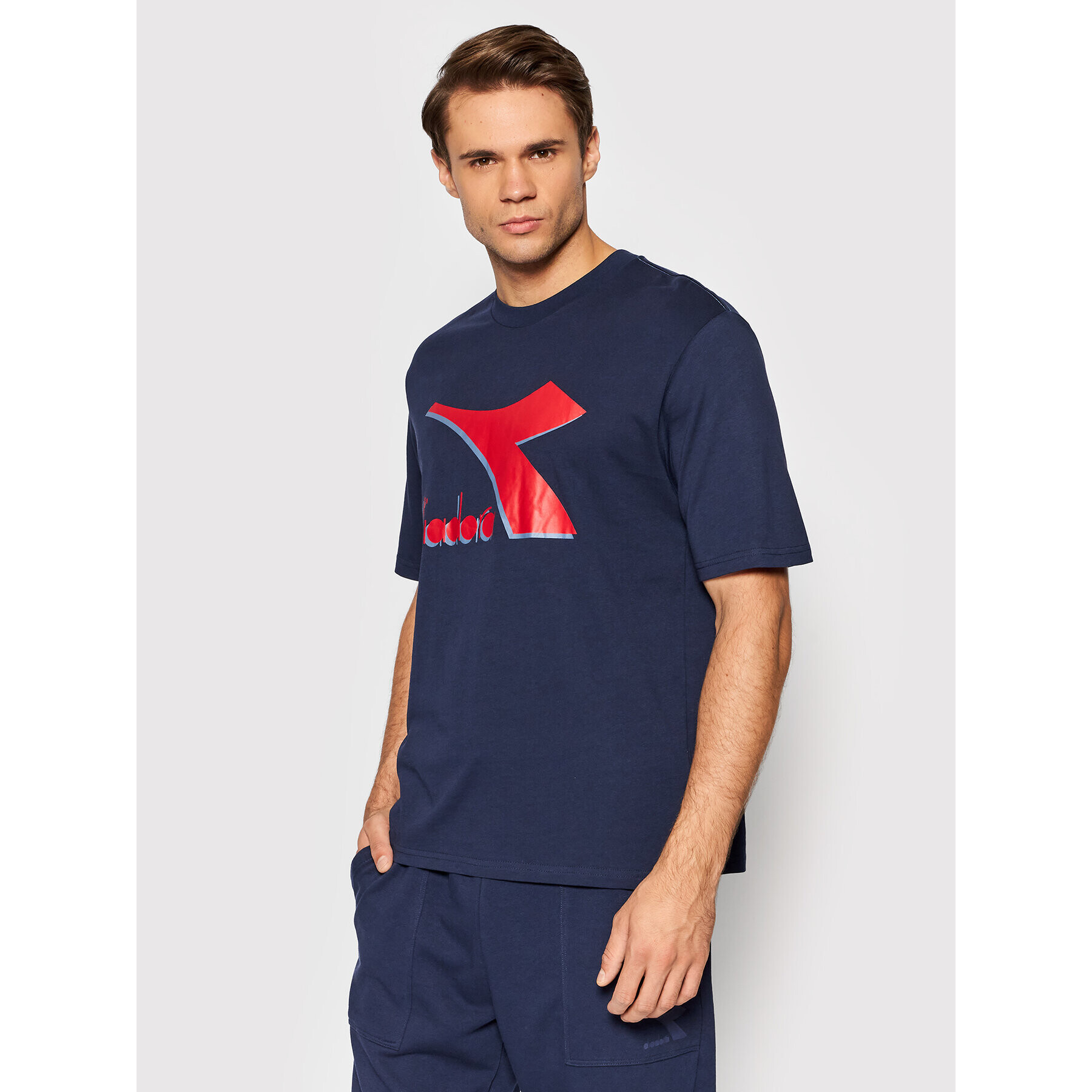 Diadora T-Shirt Shield 102.177748 Tmavomodrá Regular Fit - Pepit.cz