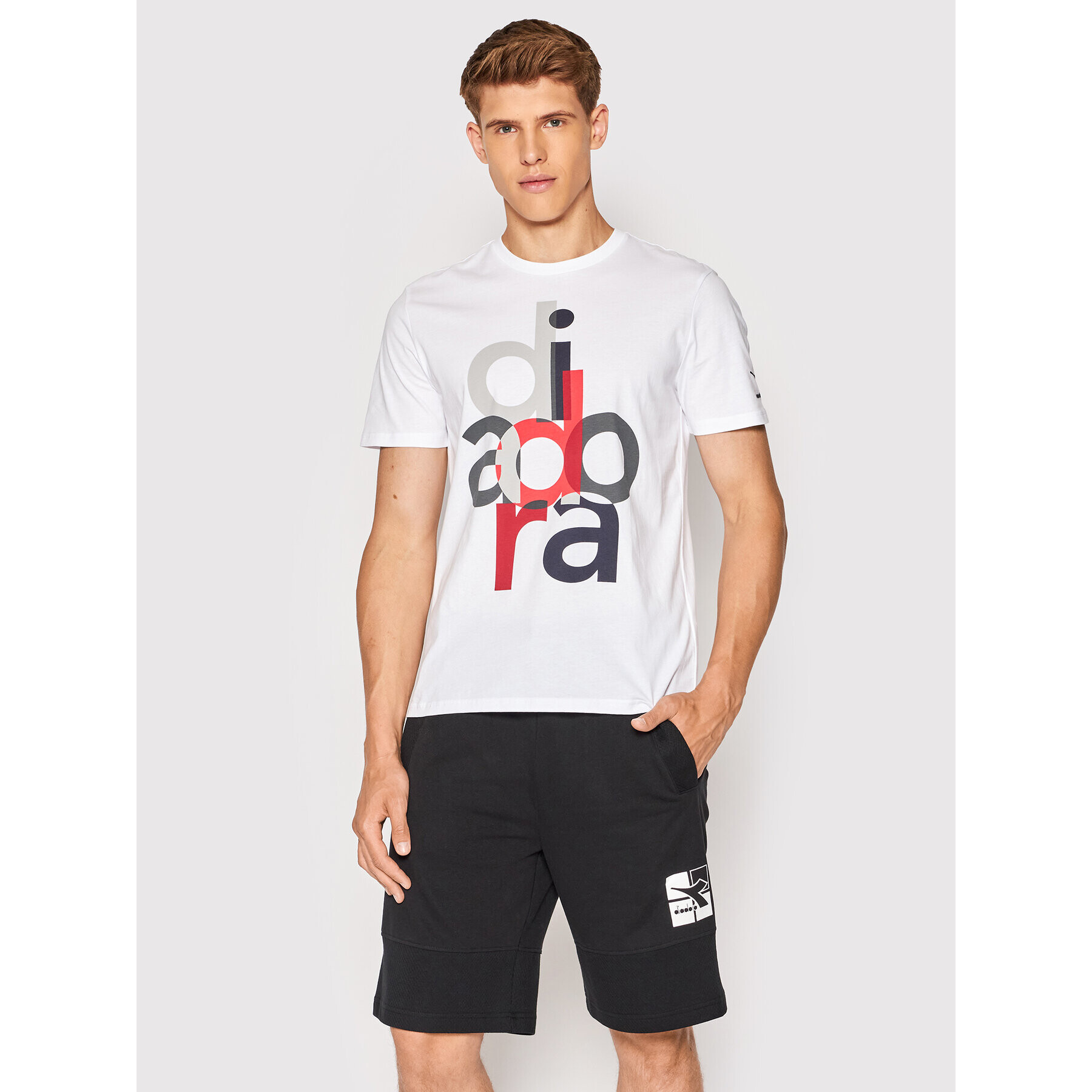 Diadora T-Shirt Ss Logo 102.178171 Bílá Regular Fit - Pepit.cz