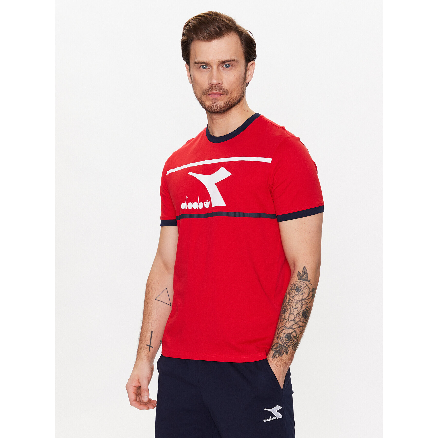 Diadora T-Shirt Ss Slam 102.179298 Červená Regular Fit - Pepit.cz