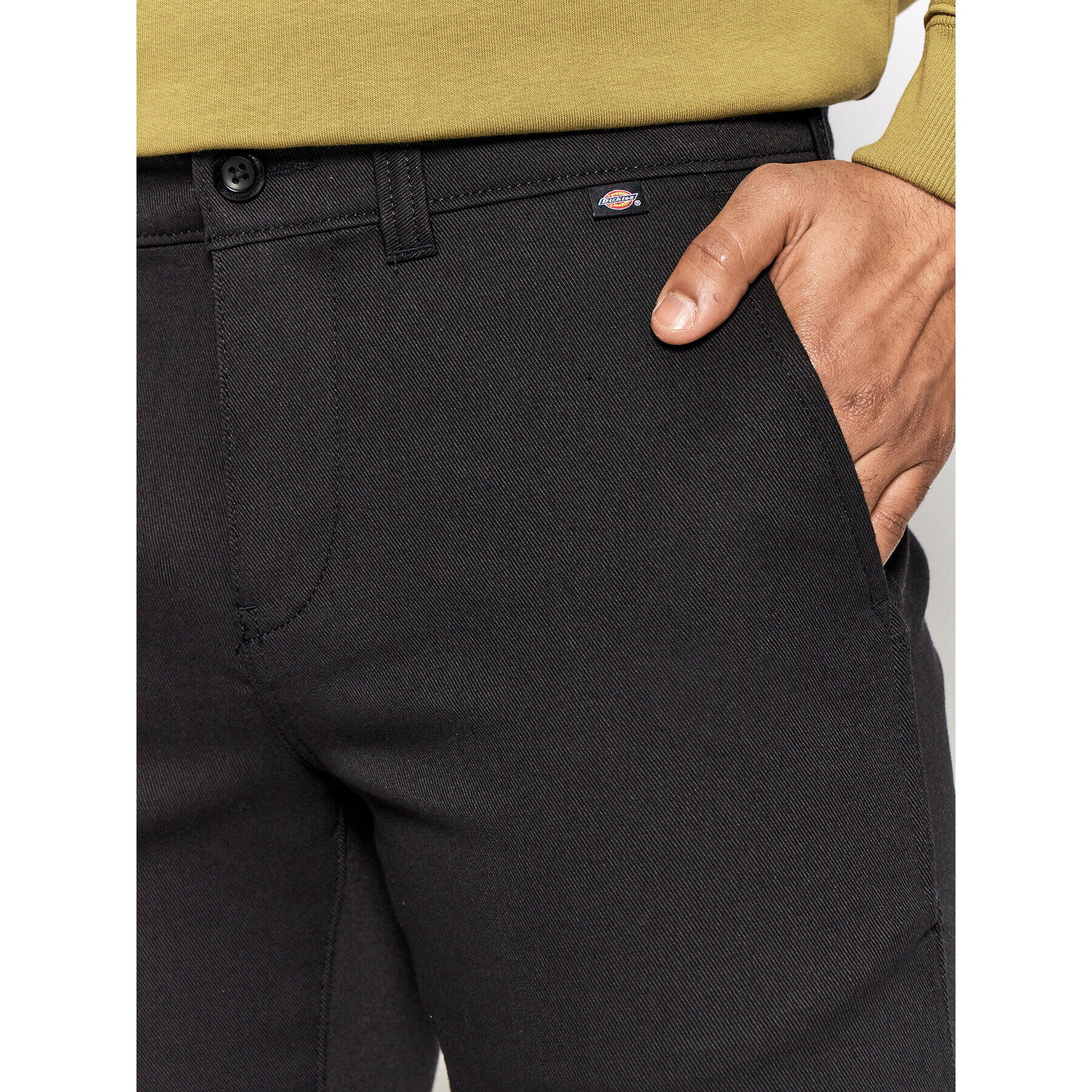 Dickies Chino kalhoty Sherburn DK0A4X9QBLK Černá Slim Fit - Pepit.cz