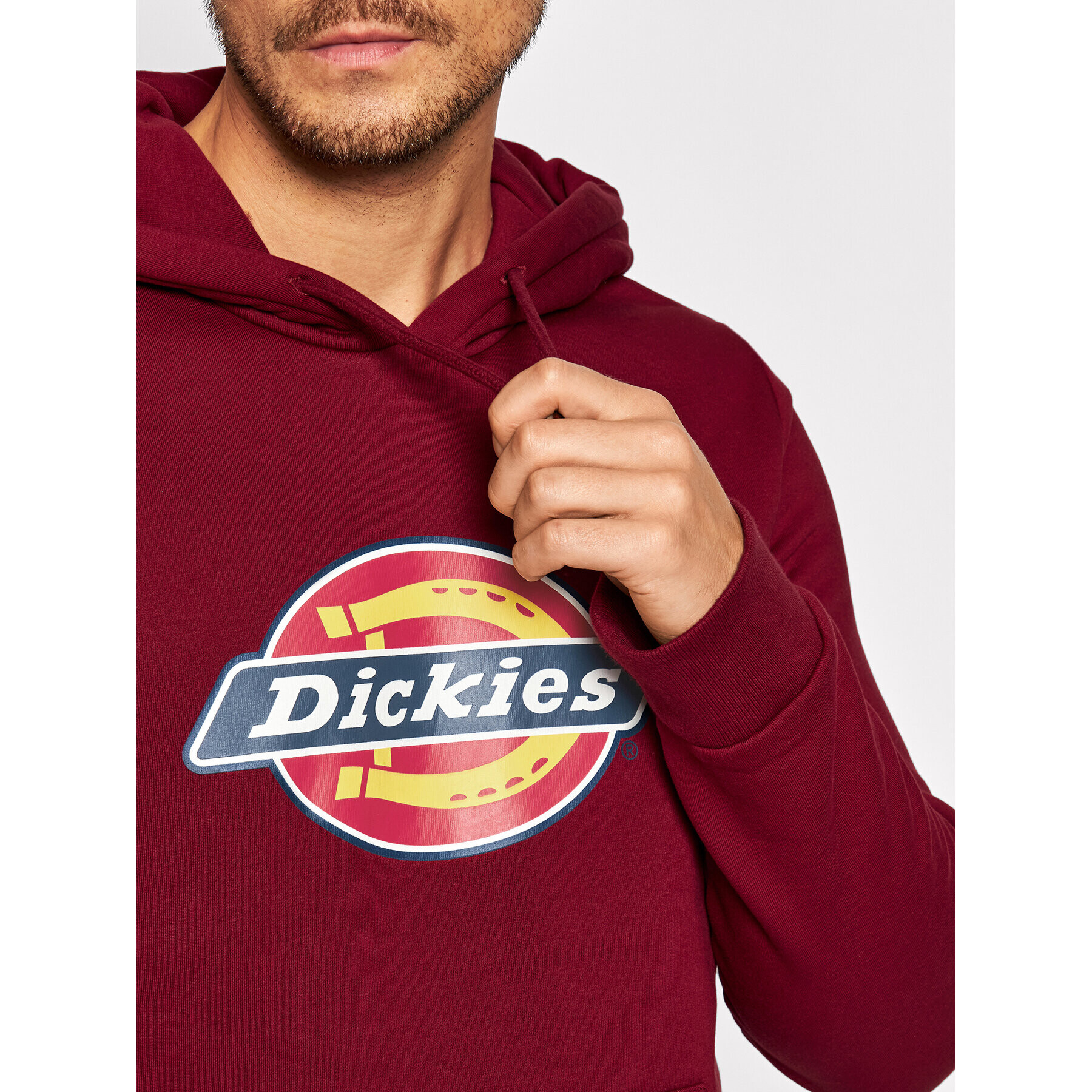 Dickies Mikina Icon Logo DK0A4XCB Bordó Regular Fit - Pepit.cz