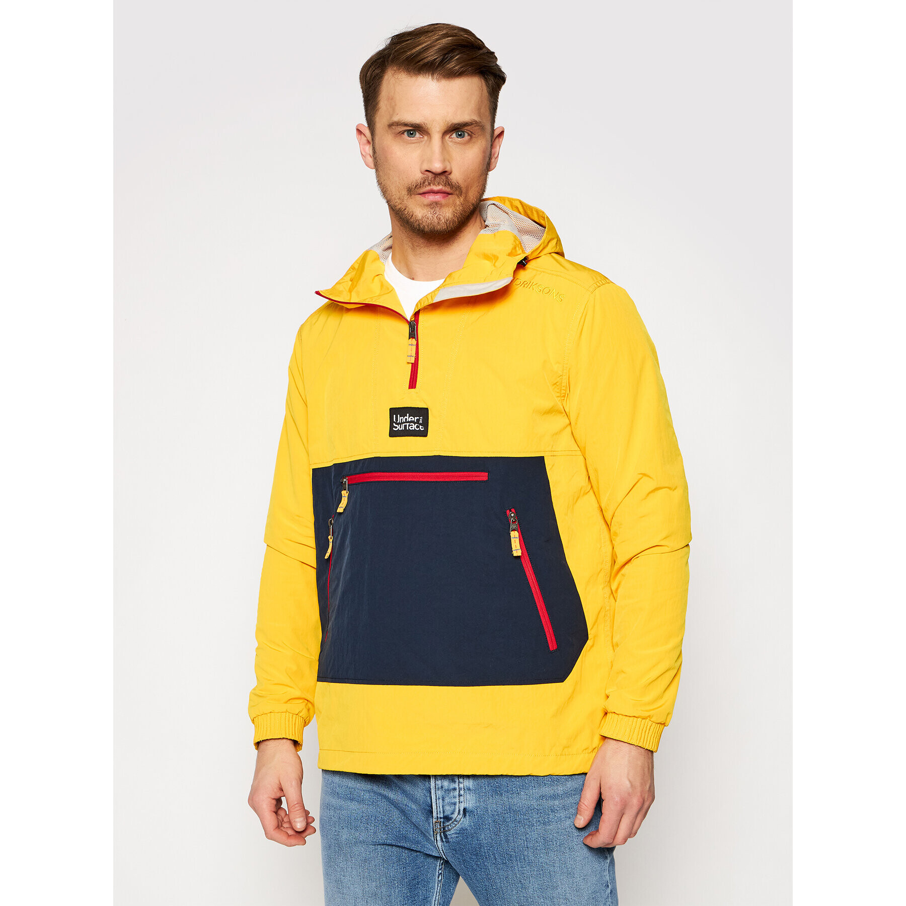 Didriksons Bunda anorak Vilmer Usx 503654 Žlutá Relaxed Fit - Pepit.cz