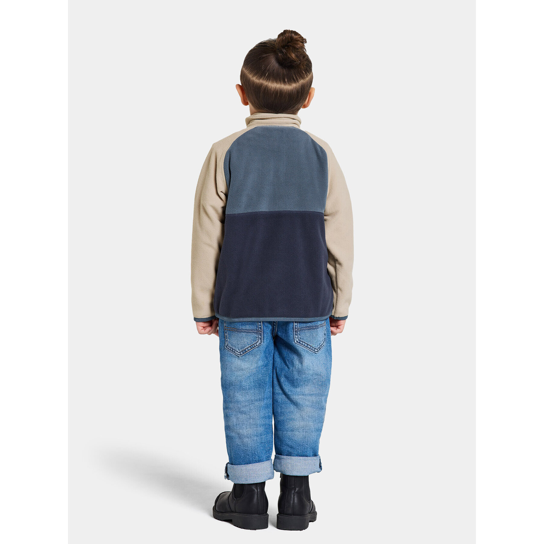 Didriksons Mikina Monte Kids Half Butt 505008 Tmavomodrá Regular Fit - Pepit.cz